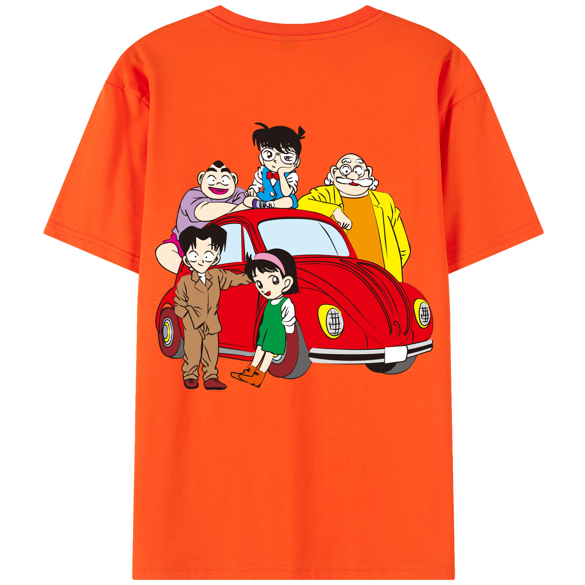 （画像用） 名探偵コナン Detective Conan 綿100％半袖Tシャツ（背面プリント）
