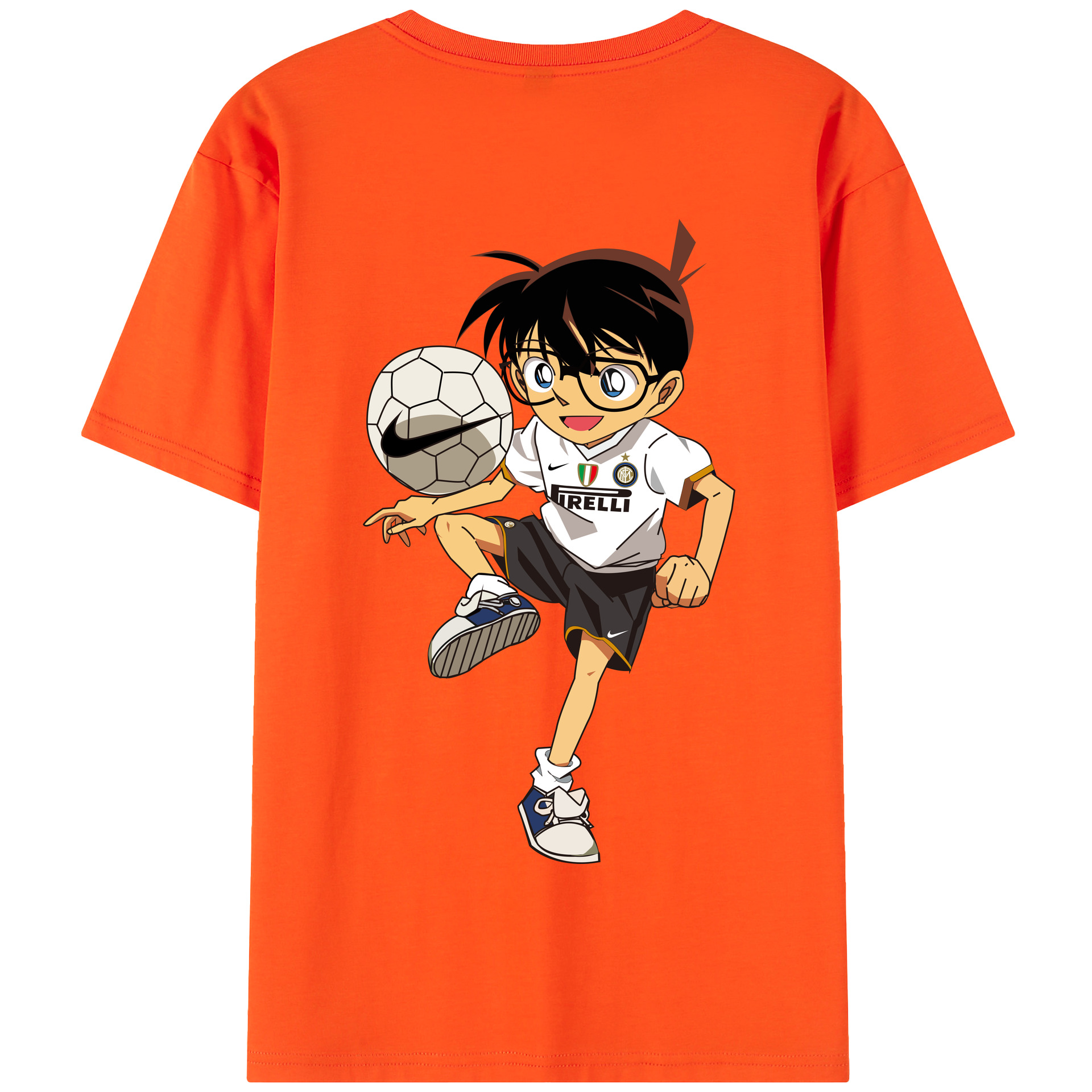（画像用） 名探偵コナン 江戸川 コナン Detective Conan Conan Edogawa 綿100％半袖Tシャツ（背面プリント）