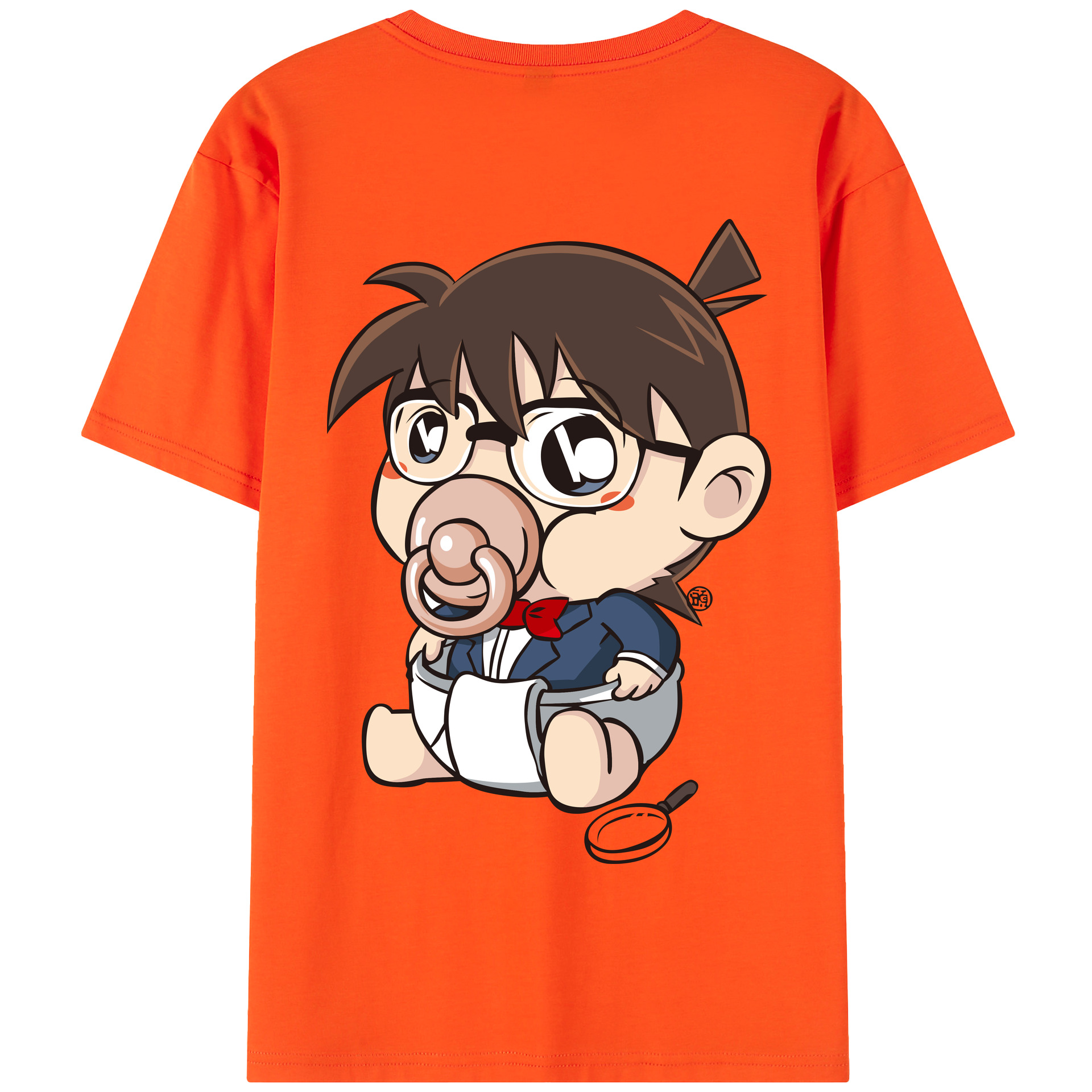 （画像用） 名探偵コナン 江戸川 コナン Detective Conan Conan Edogawa 綿100％半袖Tシャツ（背面プリント）