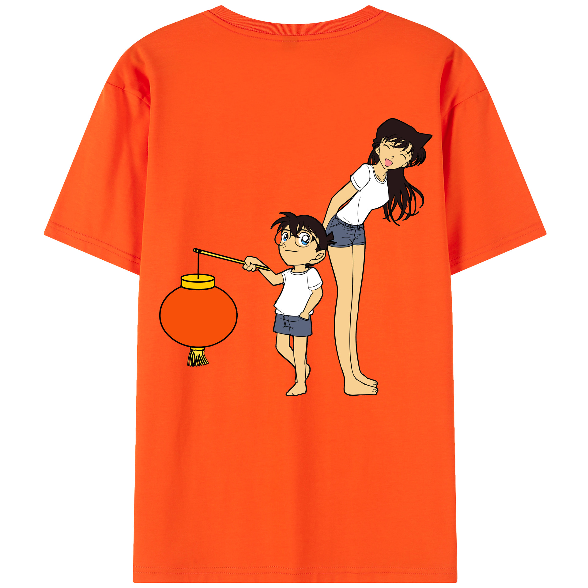 （画像用） 名探偵コナン 毛利 蘭 もうり らん、モーリ ラン Detective Conan Rachel Moore 綿100％半袖Tシャツ（背面プリント）