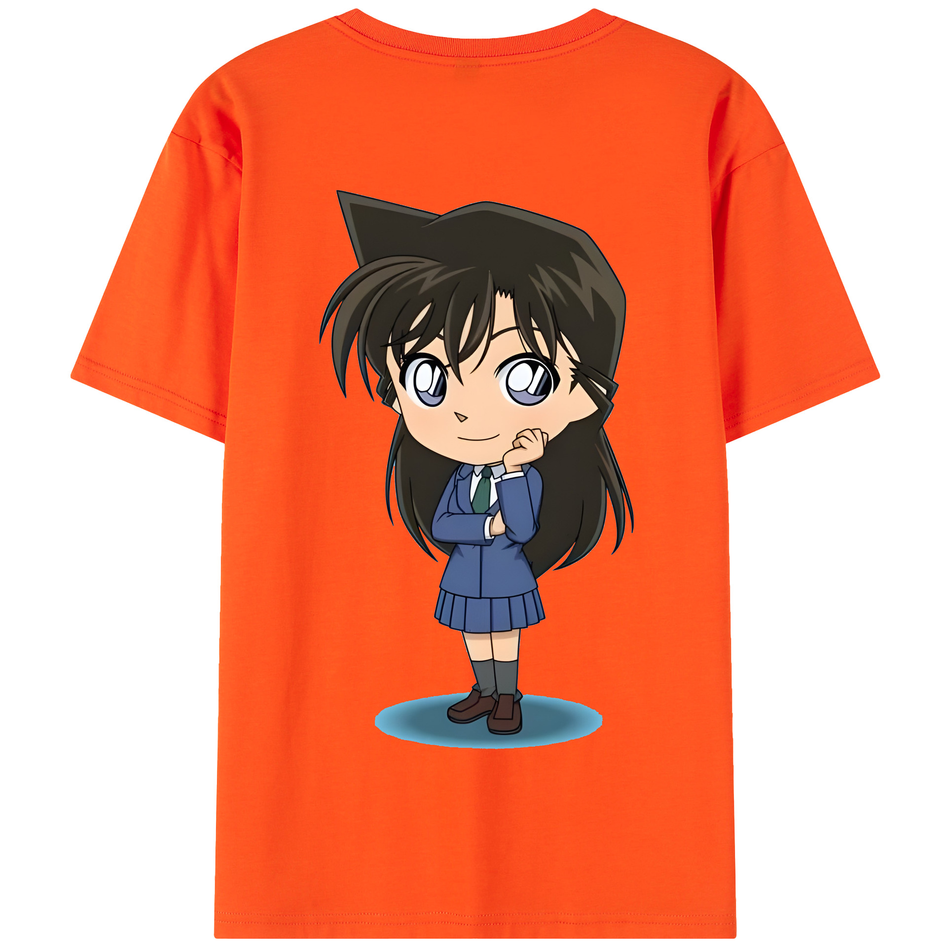 （画像用） 名探偵コナン 毛利 蘭 もうり らん、モーリ ラン Detective Conan Rachel Moore 綿100％半袖Tシャツ（背面プリント）