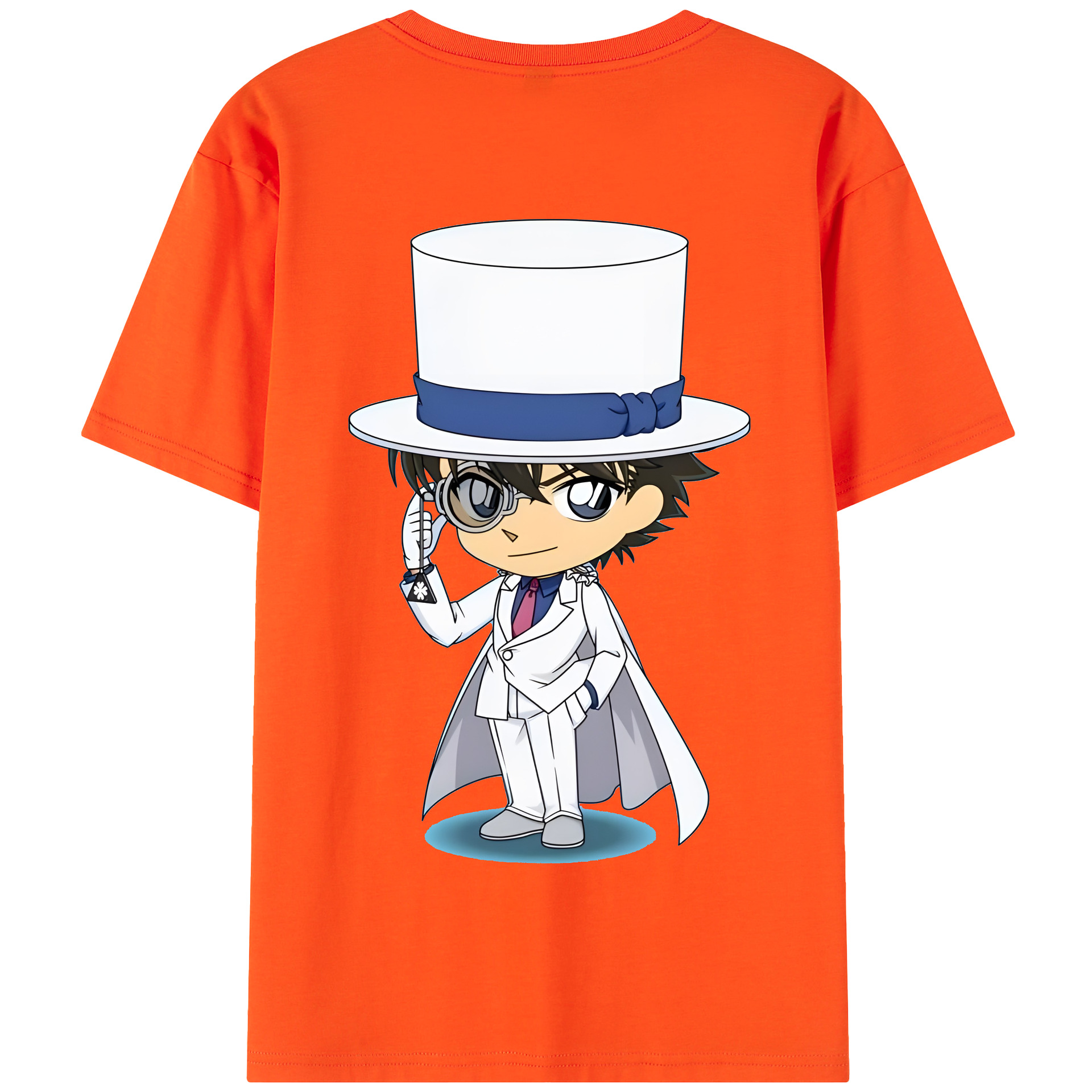 （画像用） 名探偵コナン くろば かいと Detective Conan Kuroba Kaito 綿100％半袖Tシャツ（背面プリント）