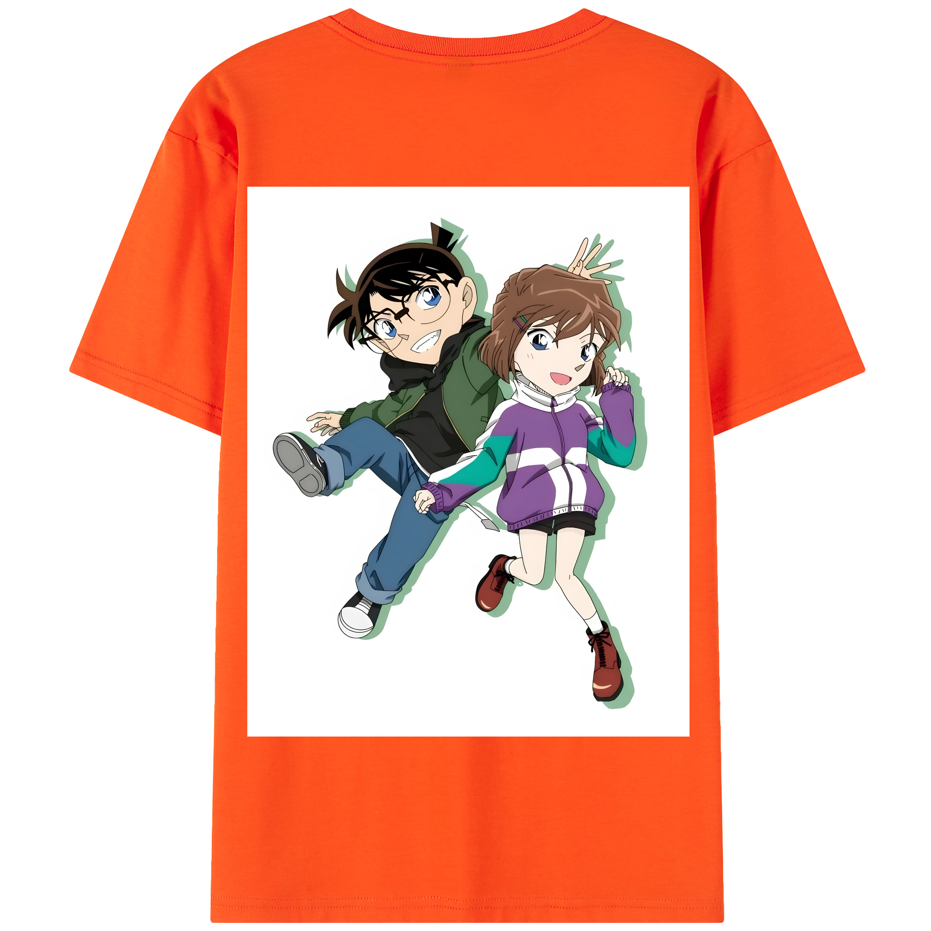 （画像用） 名探偵コナン 灰原 哀 はいばら あい Detective Conan Anita Hailey、Vi Graythorn Haibara Ai 綿100％半袖Tシャツ（背面プリント）
