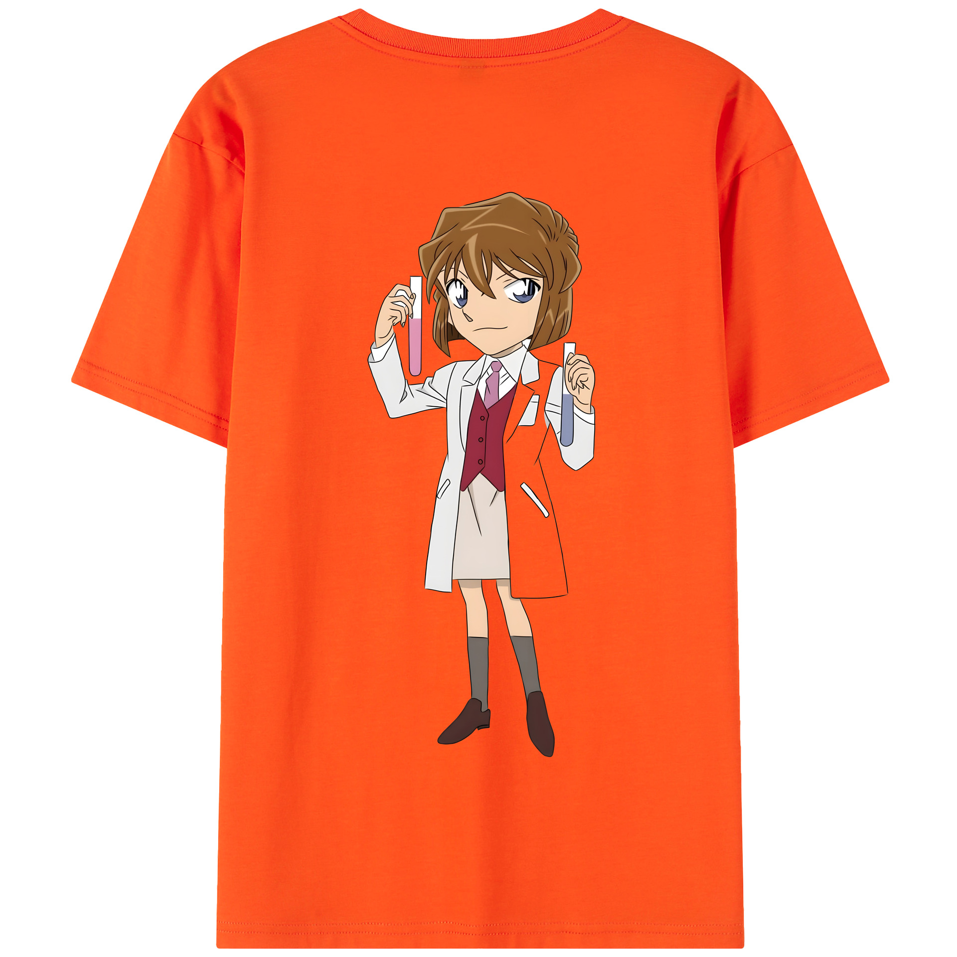 （画像用） 名探偵コナン 灰原 哀 はいばら あい Detective Conan Anita Hailey、Vi Graythorn Haibara Ai 綿100％半袖Tシャツ（背面プリント）
