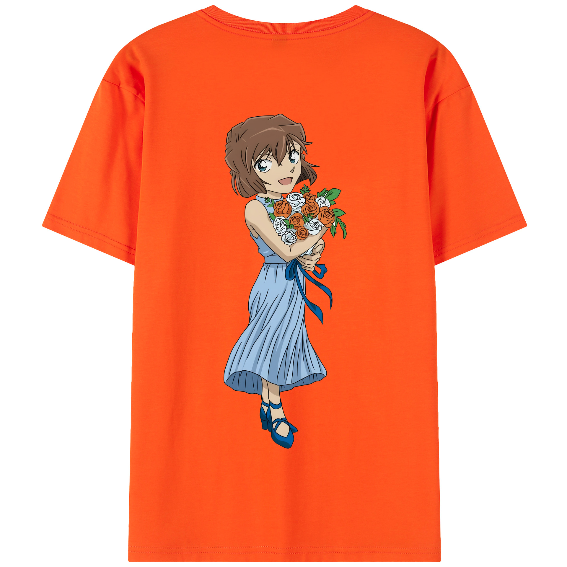 （画像用） 名探偵コナン 灰原 哀 はいばら あい Detective Conan Anita Hailey、Vi Graythorn Haibara Ai 綿100％半袖Tシャツ（背面プリント）