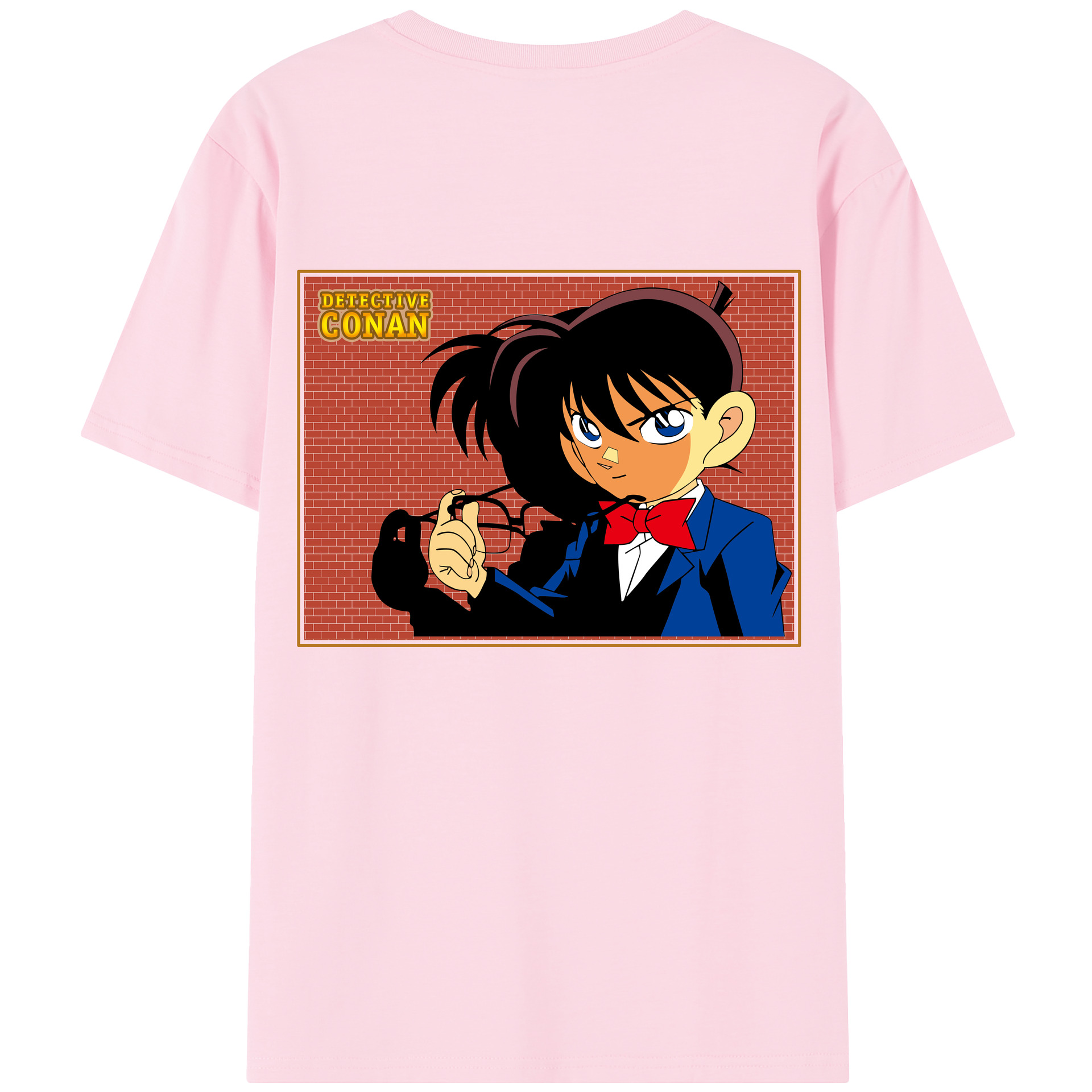 （画像用） 名探偵コナン 江戸川 コナン Detective Conan Conan Edogawa 綿100％半袖Tシャツ（背面プリント）