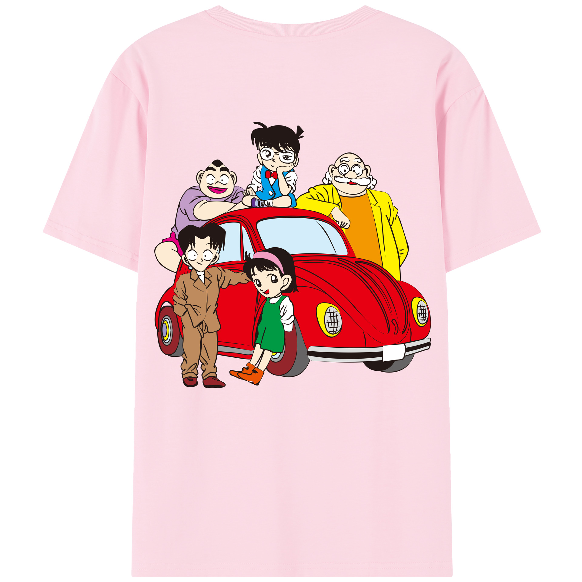 （画像用） 名探偵コナン Detective Conan 綿100％半袖Tシャツ（背面プリント）