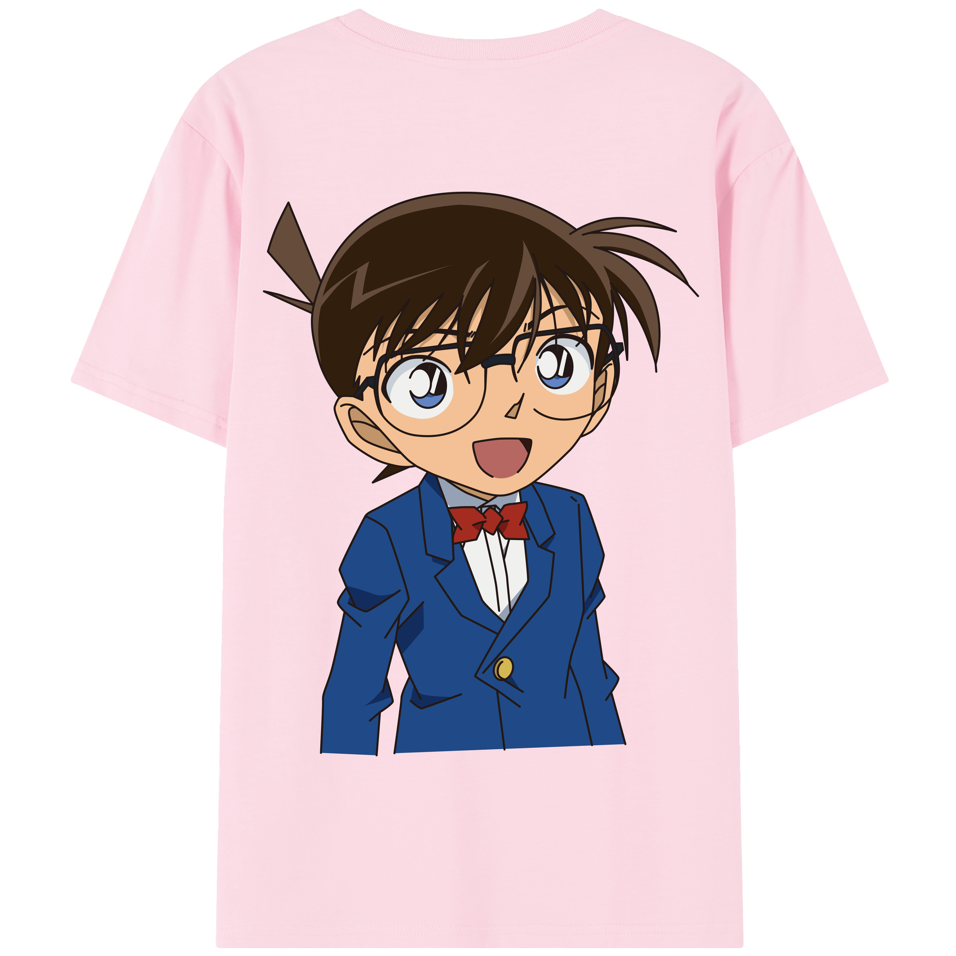 （画像用） 名探偵コナン 江戸川 コナン Detective Conan Conan Edogawa 綿100％半袖Tシャツ（背面プリント）