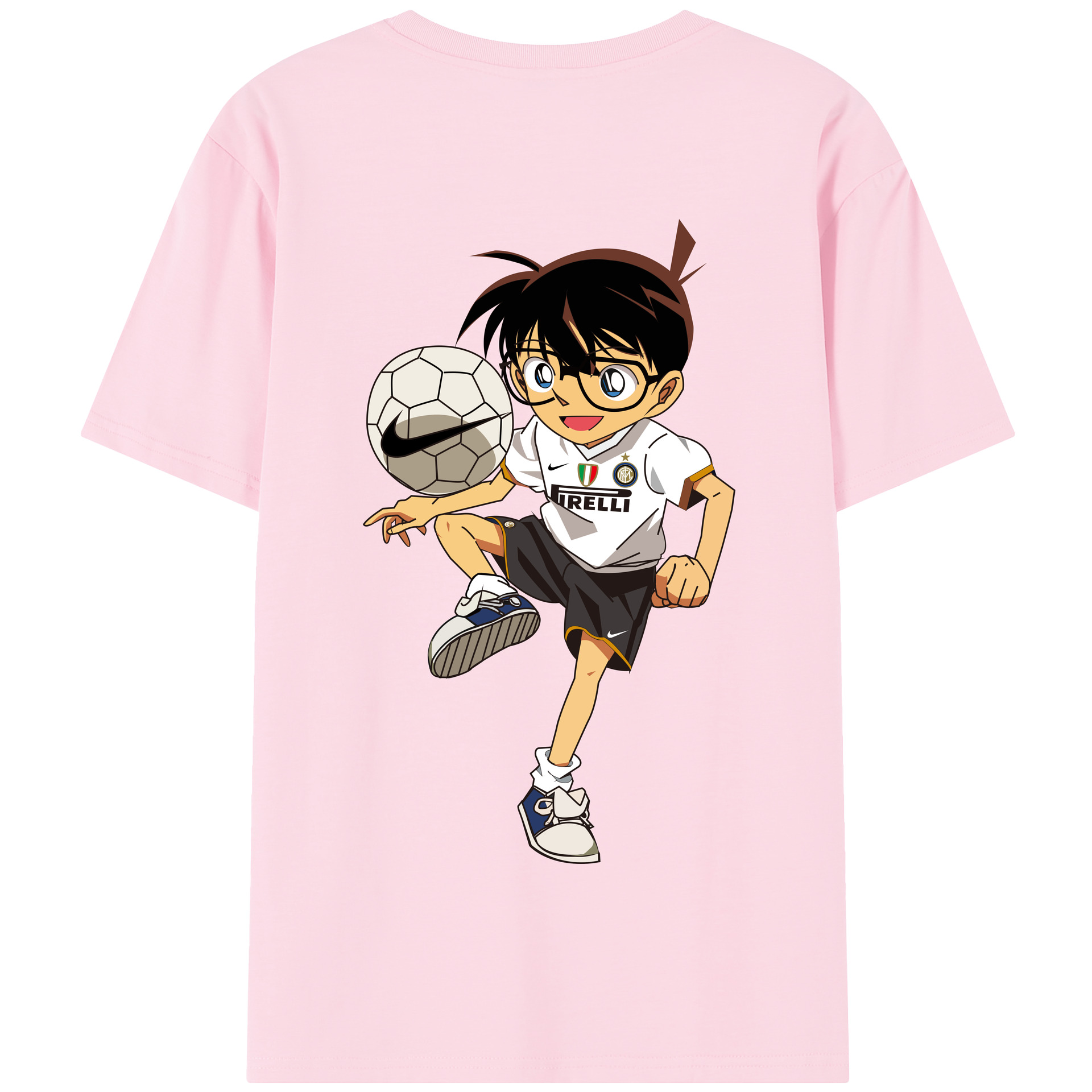 （画像用） 名探偵コナン 江戸川 コナン Detective Conan Conan Edogawa 綿100％半袖Tシャツ（背面プリント）