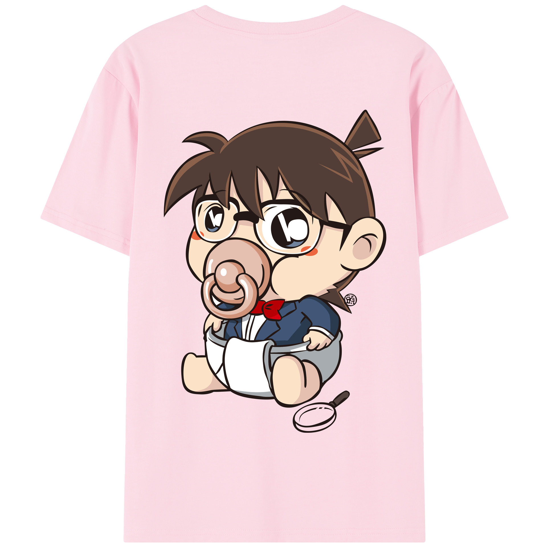 （画像用） 名探偵コナン 江戸川 コナン Detective Conan Conan Edogawa 綿100％半袖Tシャツ（背面プリント）