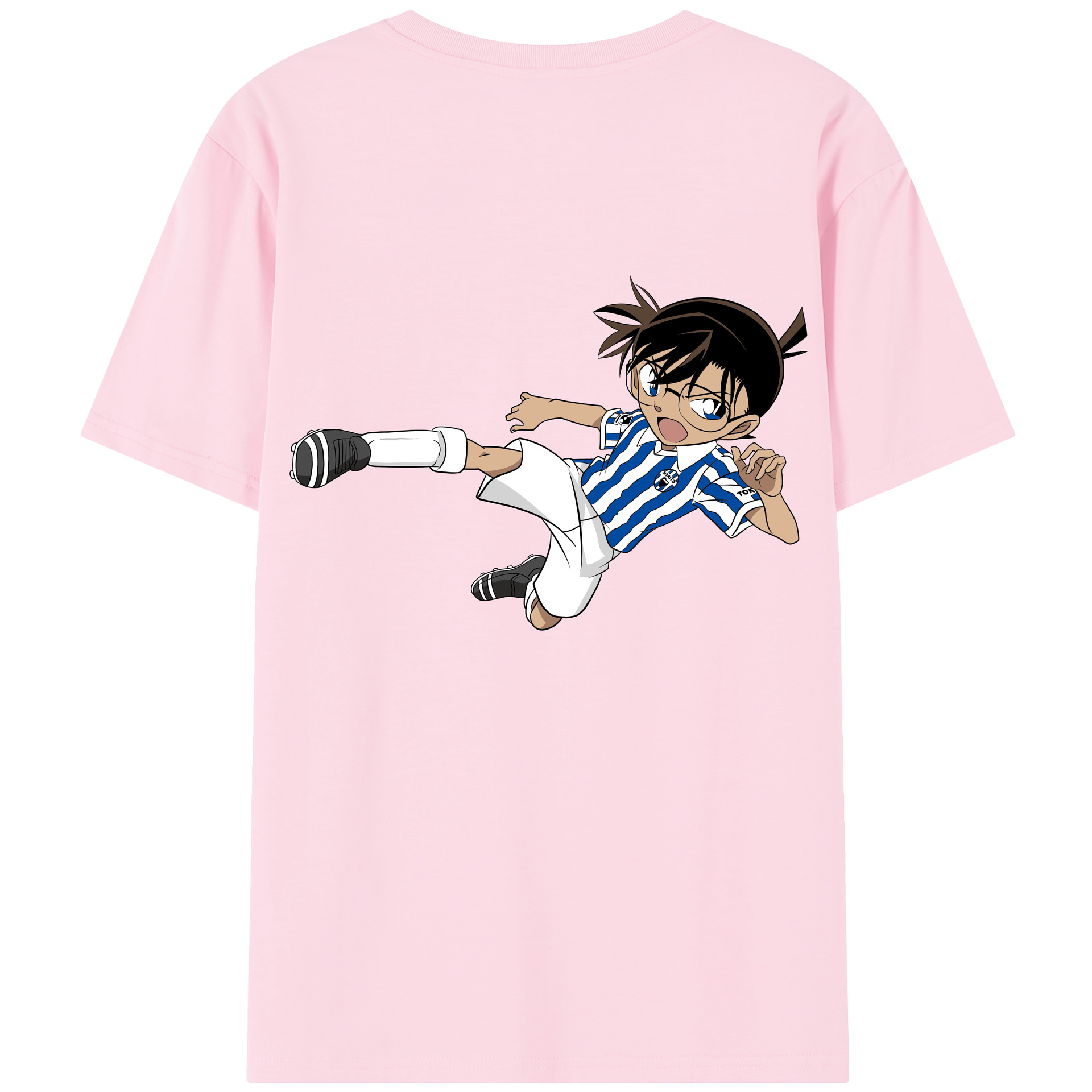 （画像用） 名探偵コナン 江戸川 コナン Detective Conan Conan Edogawa 綿100％半袖Tシャツ（背面プリント）