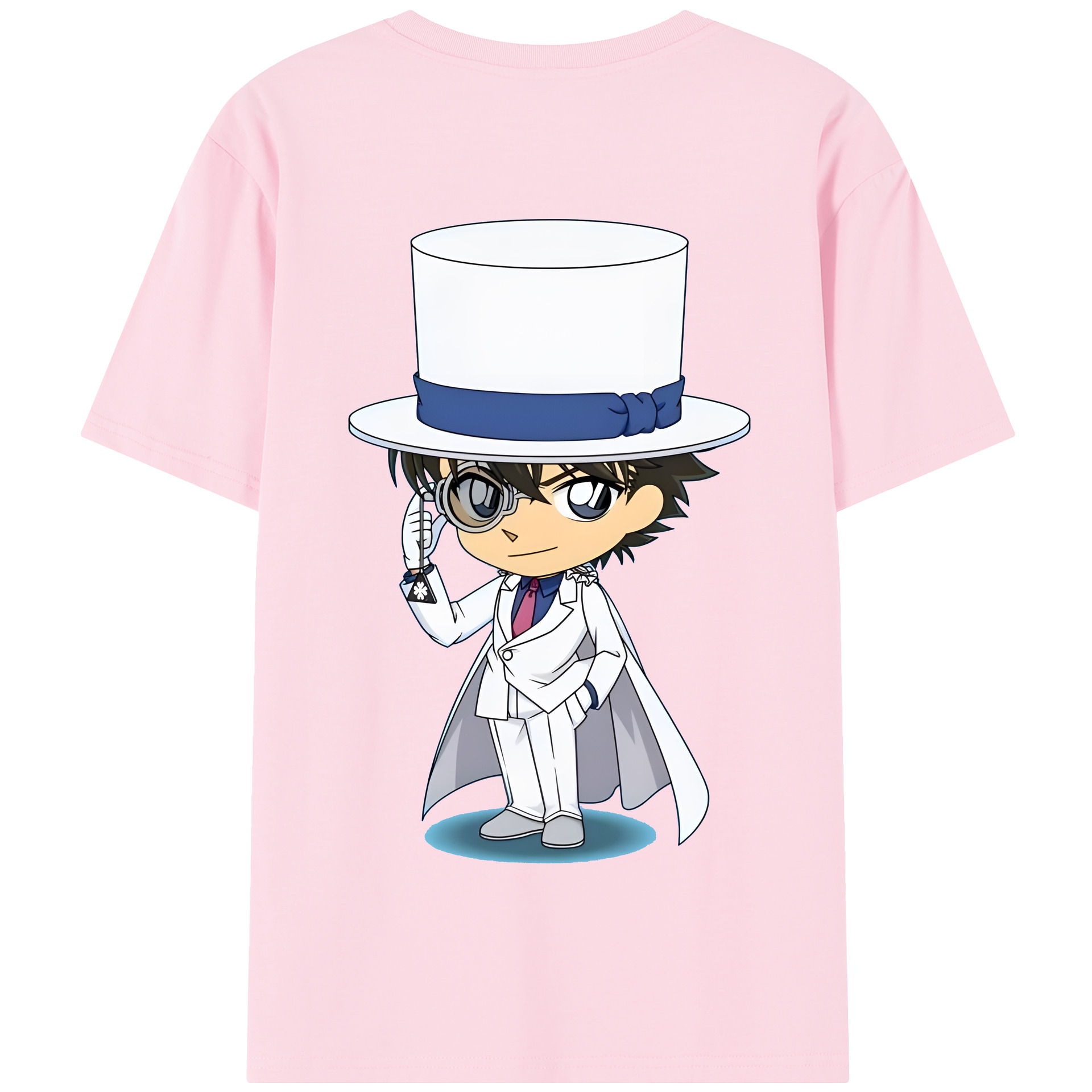 （画像用） 名探偵コナン くろば かいと Detective Conan Kuroba Kaito 綿100％半袖Tシャツ（背面プリント）