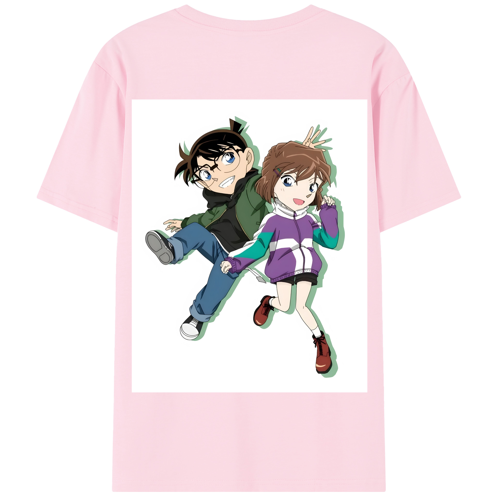 （画像用） 名探偵コナン 灰原 哀 はいばら あい Detective Conan Anita Hailey、Vi Graythorn Haibara Ai 綿100％半袖Tシャツ（背面プリント）