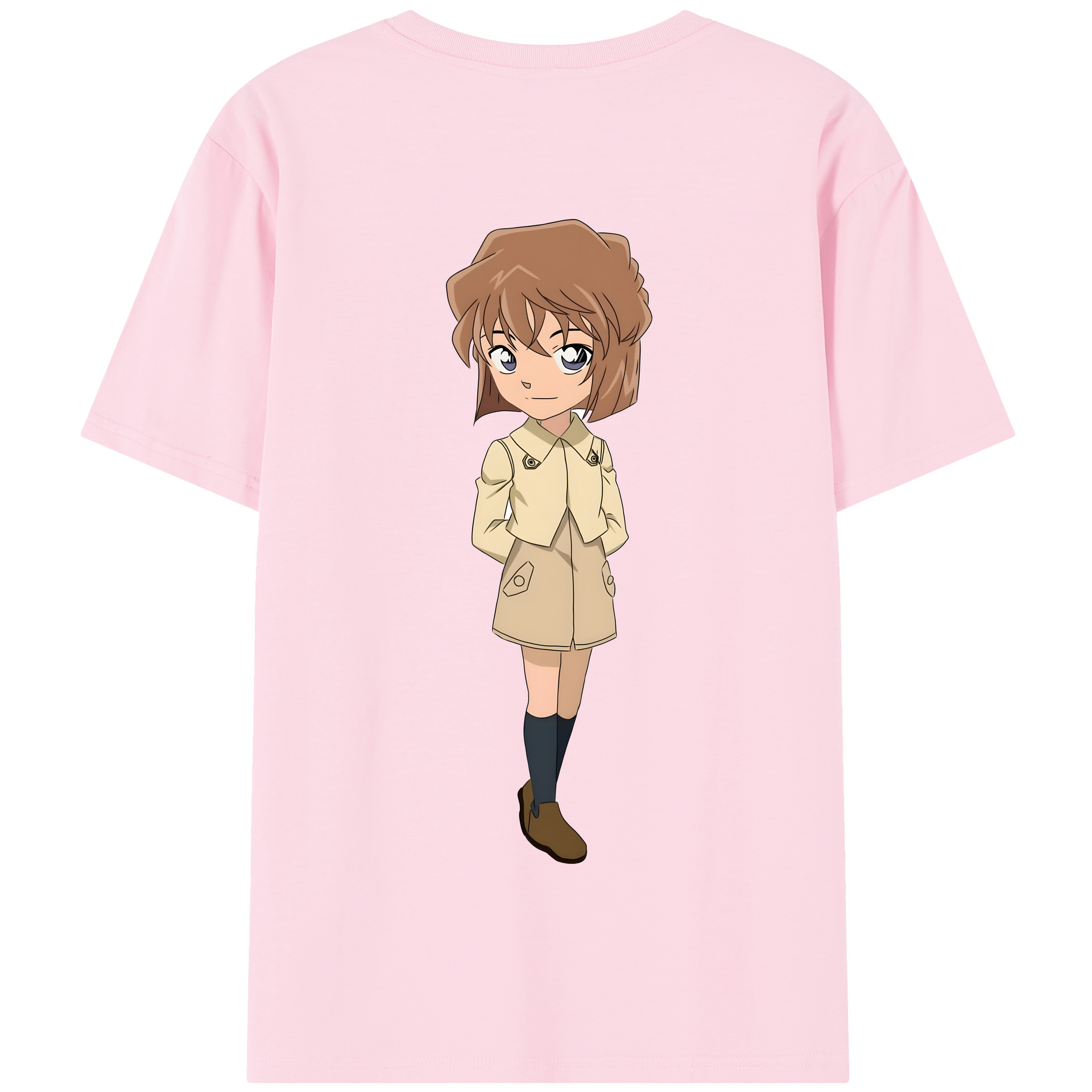 （画像用） 名探偵コナン 灰原 哀 はいばら あい Detective Conan Anita Hailey、Vi Graythorn Haibara Ai 綿100％半袖Tシャツ（背面プリント）