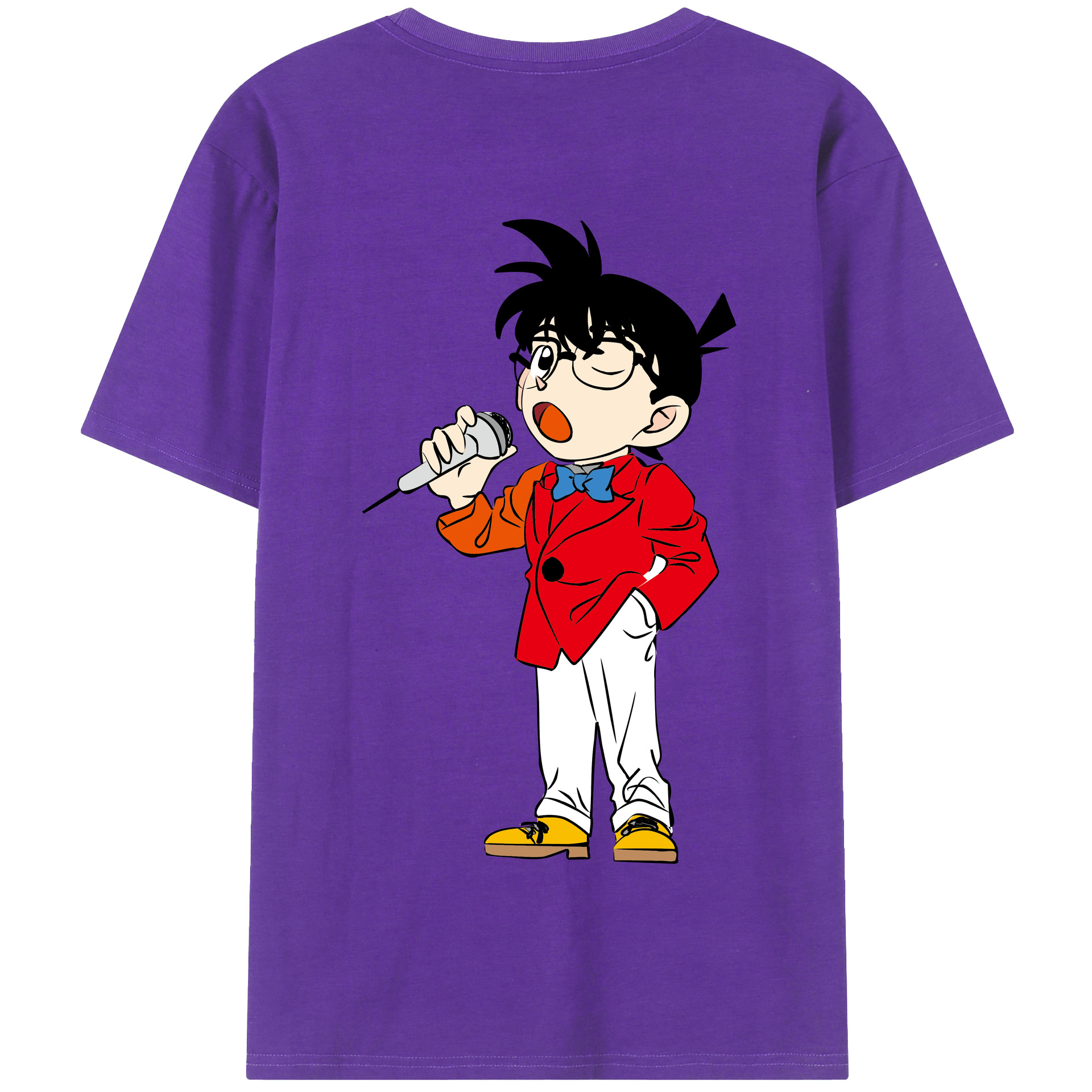 （画像用） 名探偵コナン 江戸川 コナン Detective Conan Conan Edogawa 綿100％半袖Tシャツ（背面プリント）