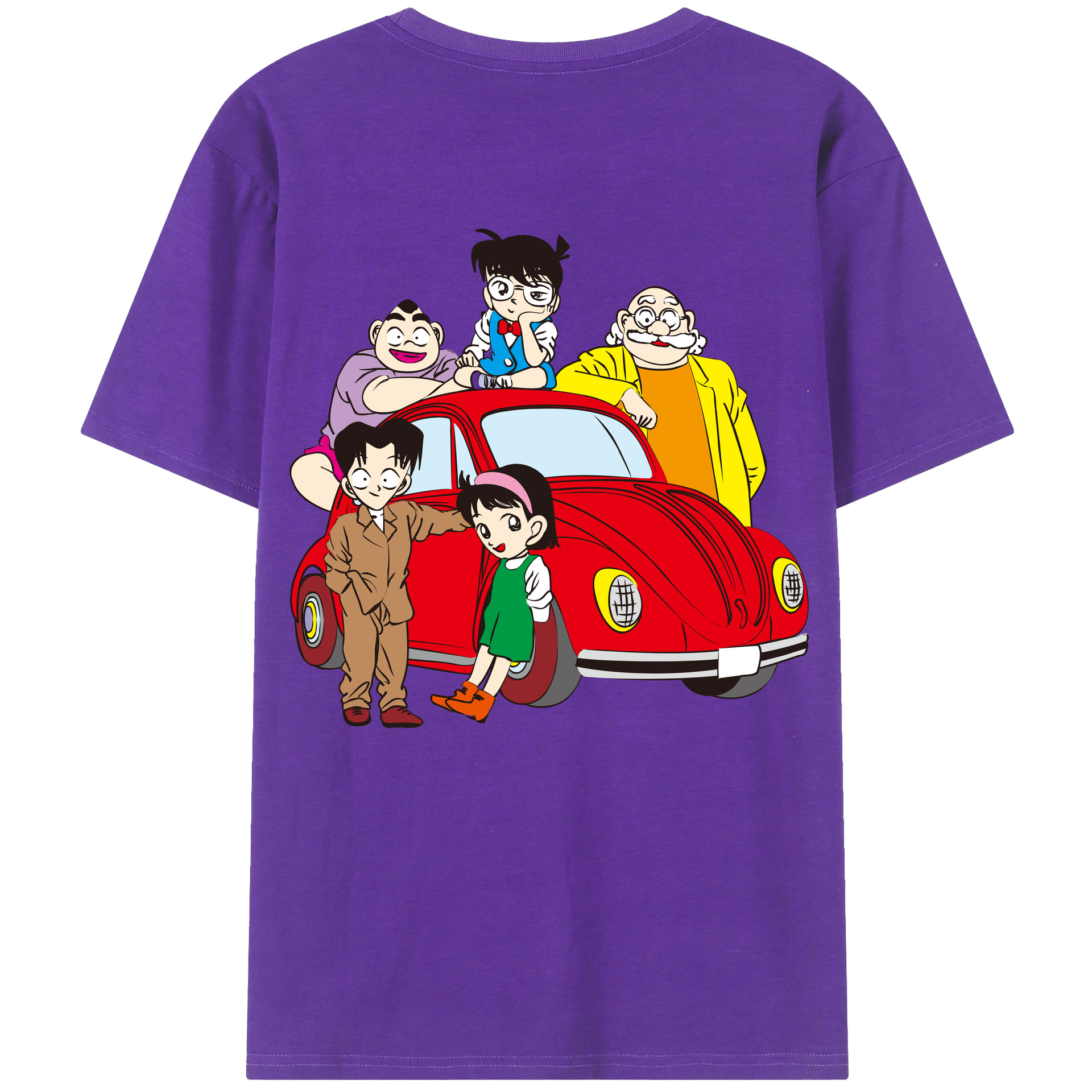 （画像用） 名探偵コナン Detective Conan 綿100％半袖Tシャツ（背面プリント）