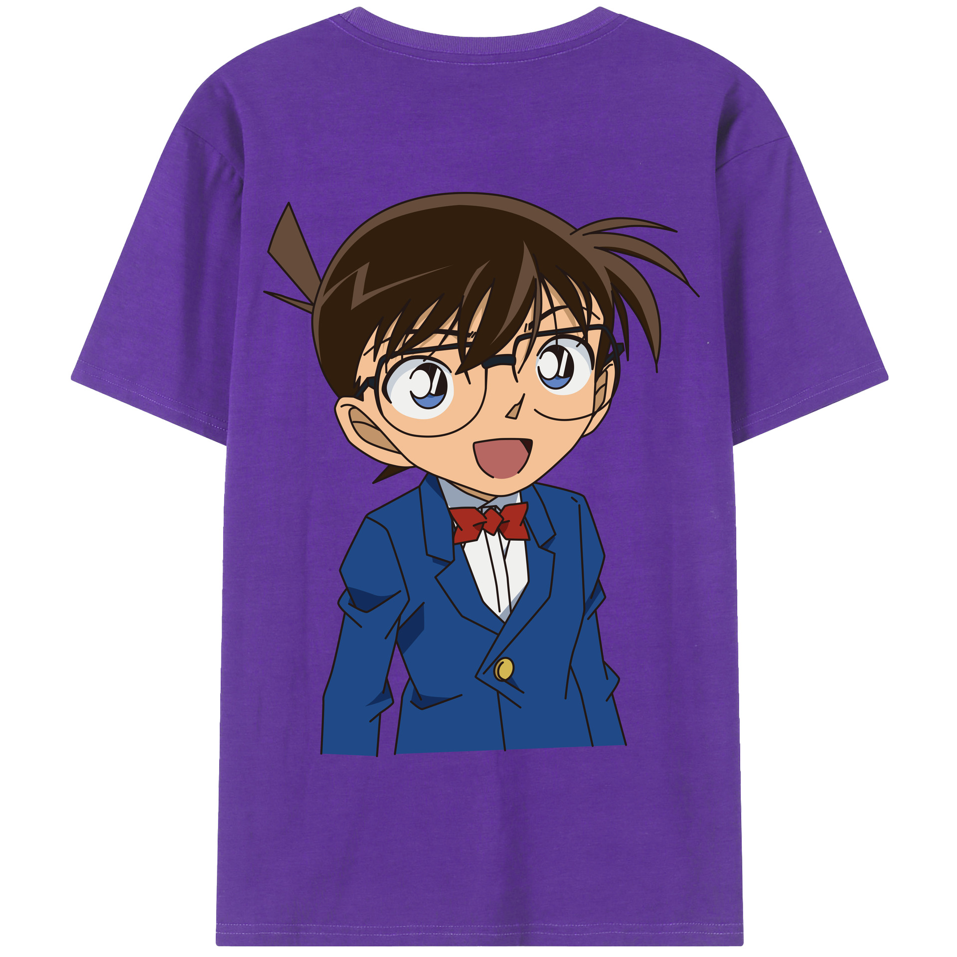 （画像用） 名探偵コナン 江戸川 コナン Detective Conan Conan Edogawa 綿100％半袖Tシャツ（背面プリント）