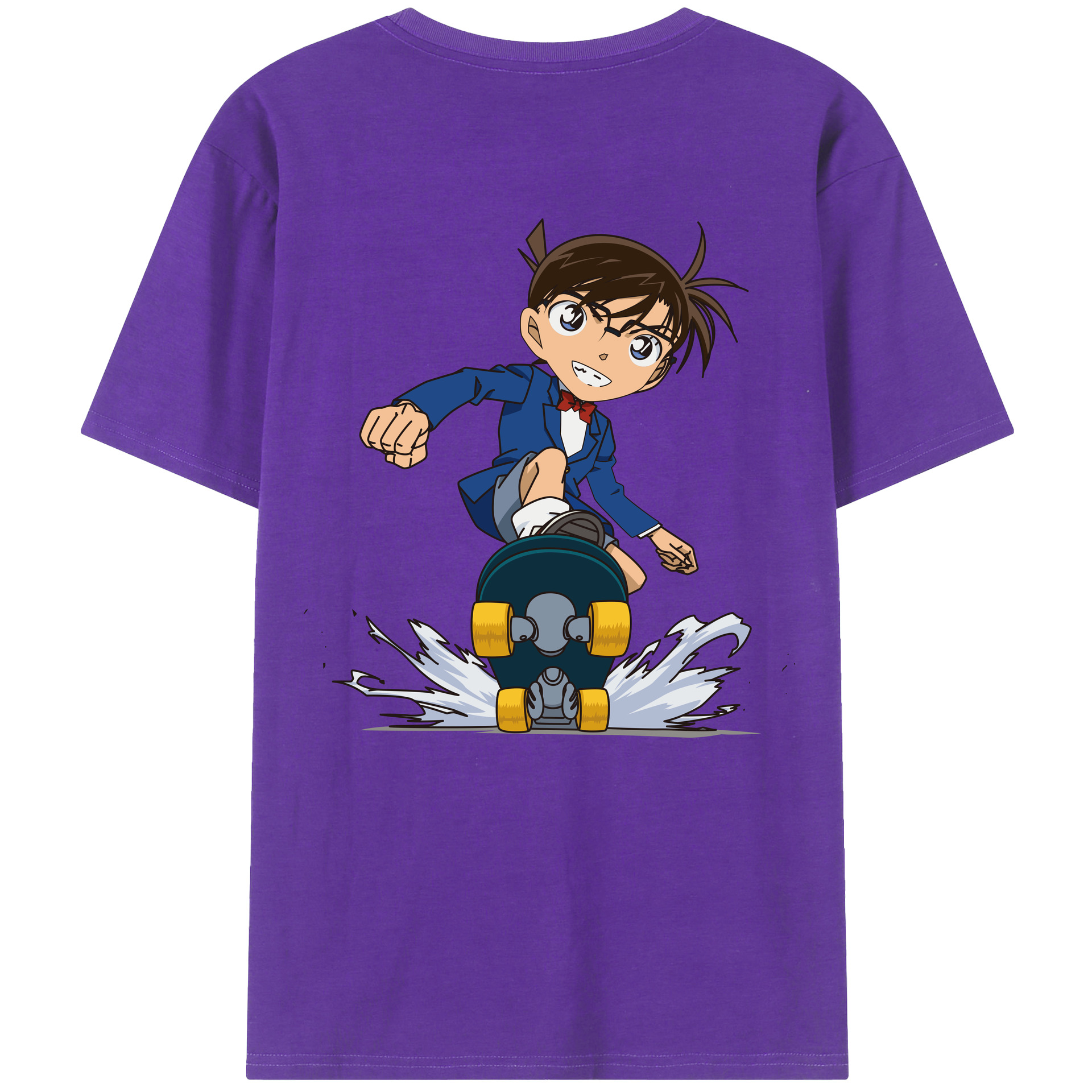 （画像用） 名探偵コナン 江戸川 コナン Detective Conan Conan Edogawa 綿100％半袖Tシャツ（背面プリント）