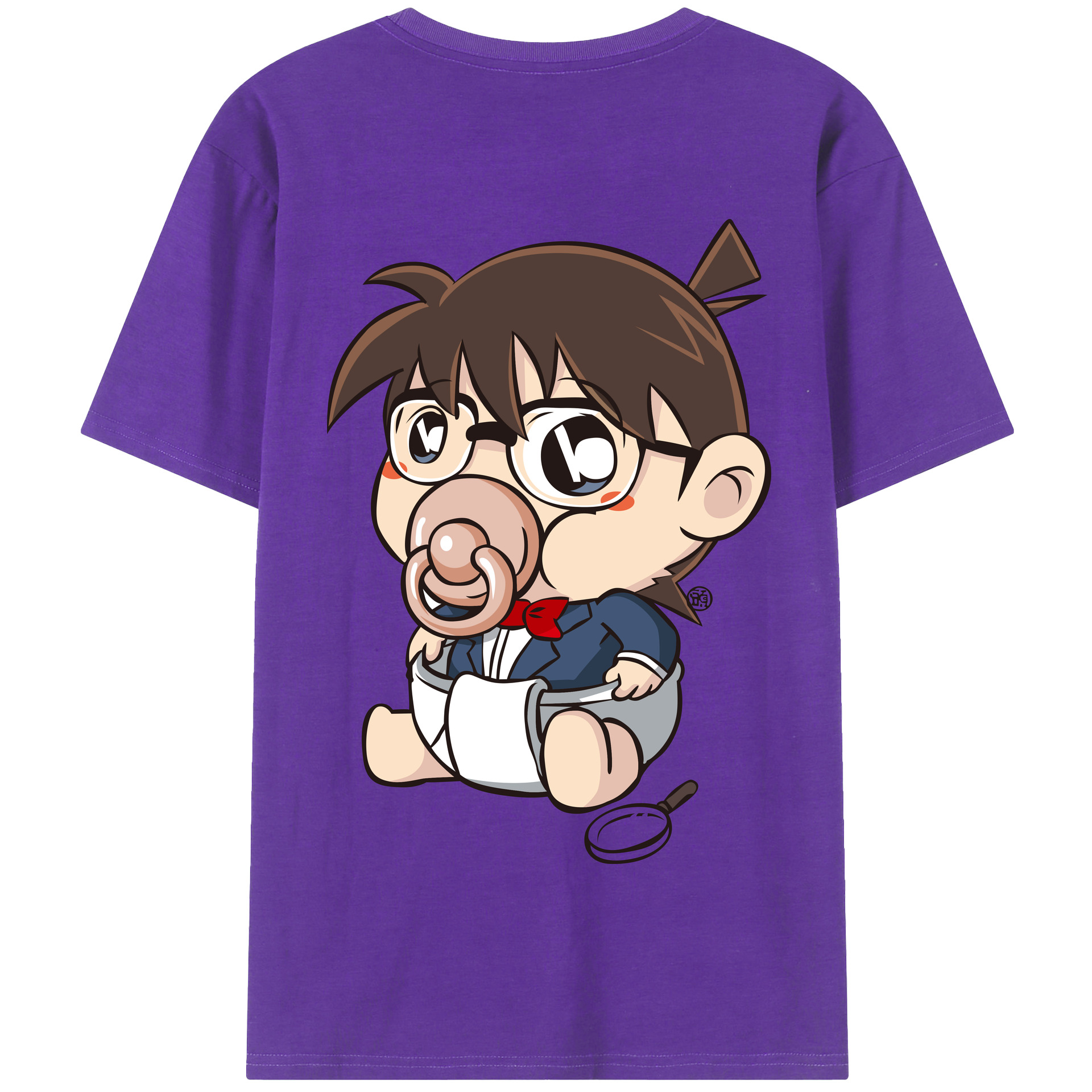 （画像用） 名探偵コナン 江戸川 コナン Detective Conan Conan Edogawa 綿100％半袖Tシャツ（背面プリント）