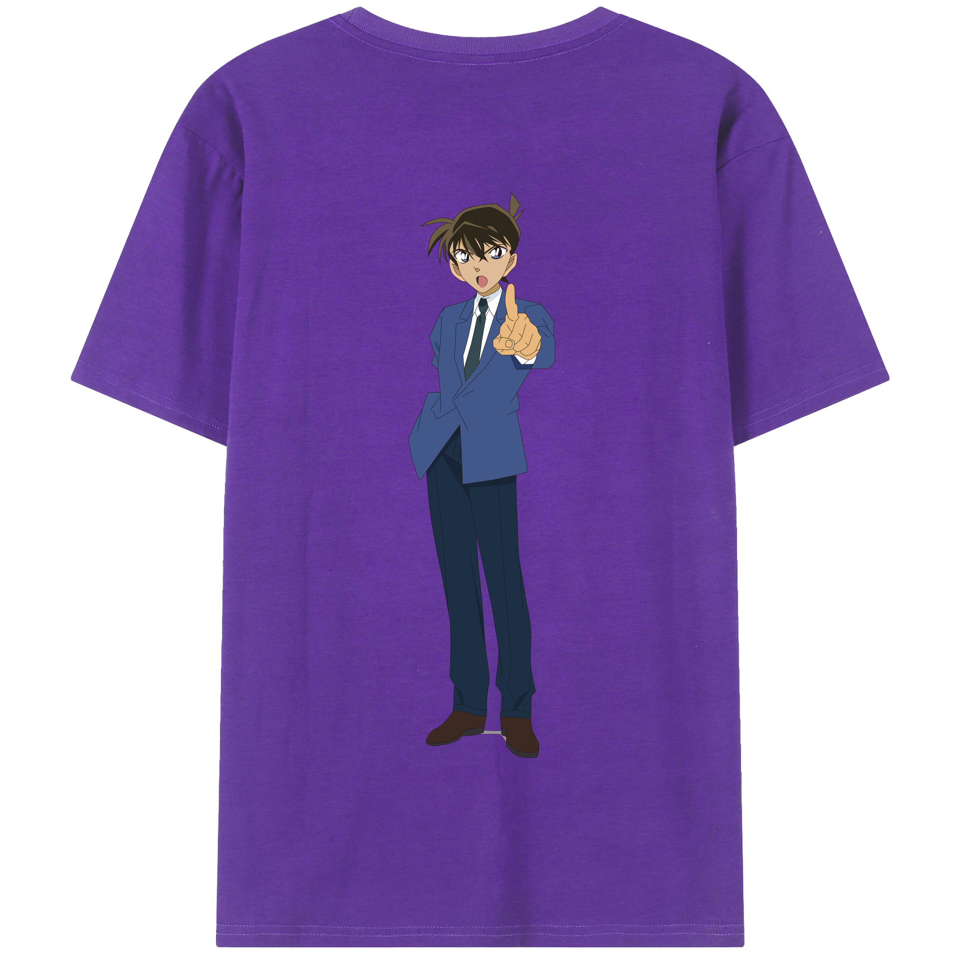 （画像用） 名探偵コナン 江戸川 コナン Detective Conan Conan Edogawa 綿100％半袖Tシャツ（背面プリント）