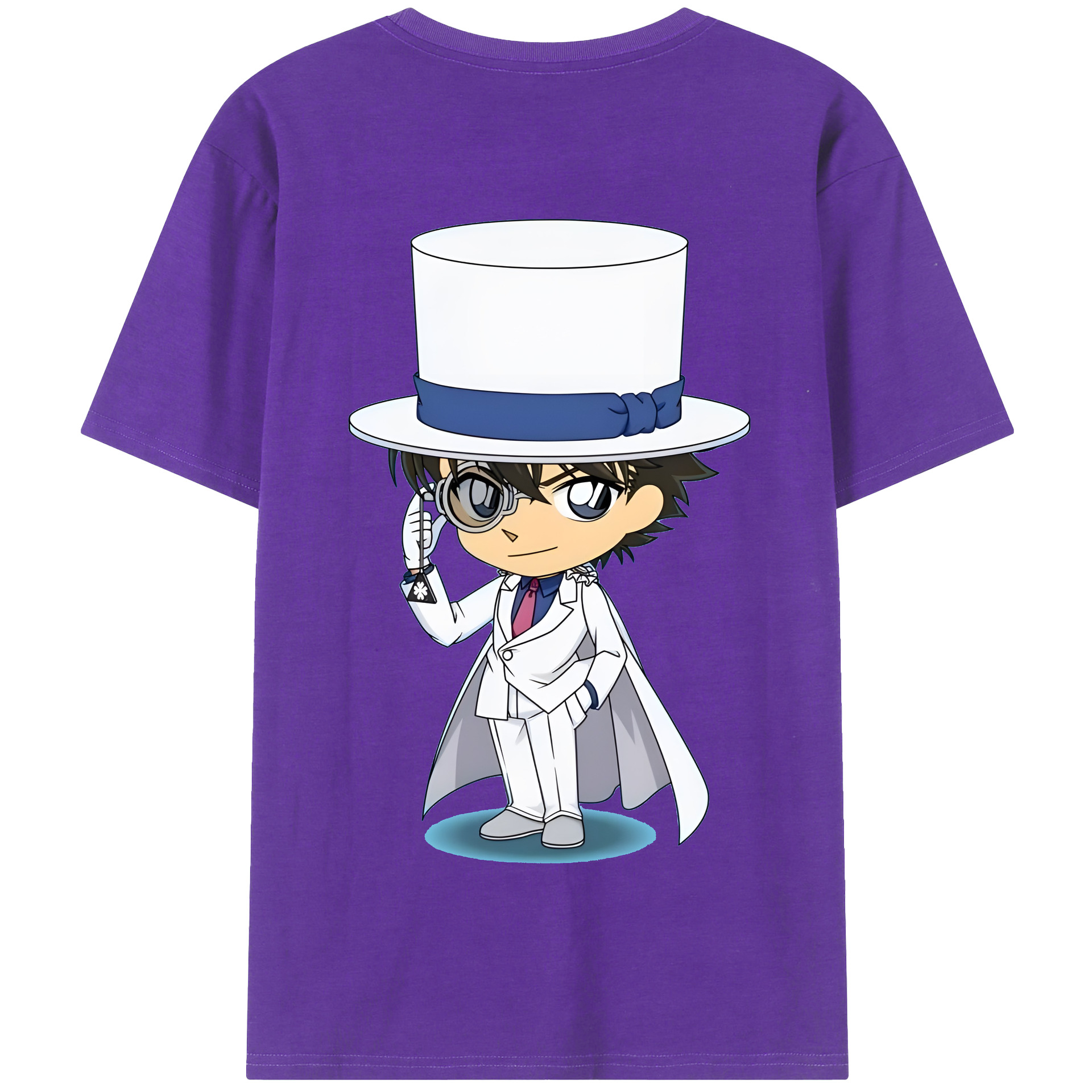 （画像用） 名探偵コナン くろば かいと Detective Conan Kuroba Kaito 綿100％半袖Tシャツ（背面プリント）