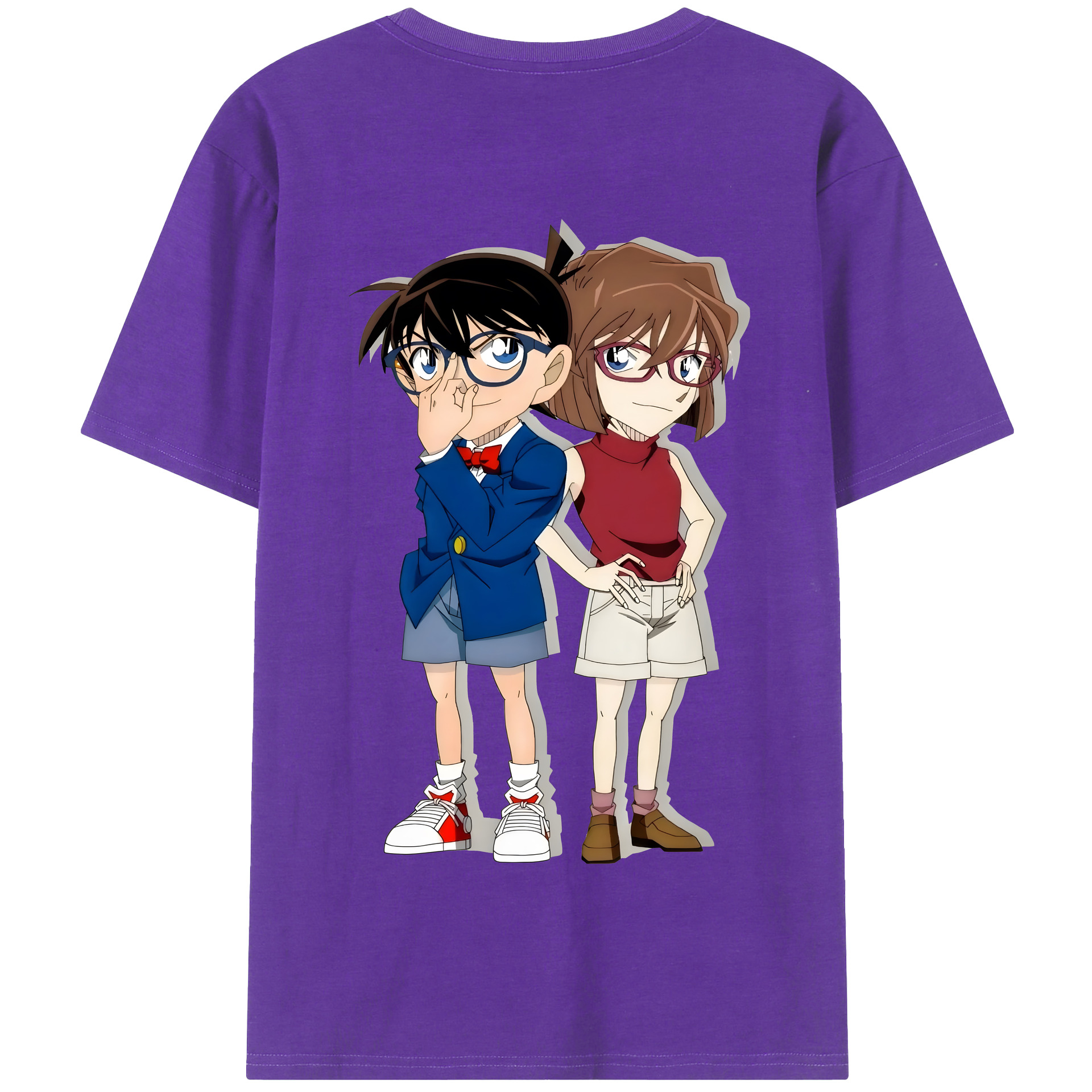 （画像用） 名探偵コナン 灰原 哀 はいばら あい Detective Conan Anita Hailey、Vi Graythorn Haibara Ai 綿100％半袖Tシャツ（背面プリント）