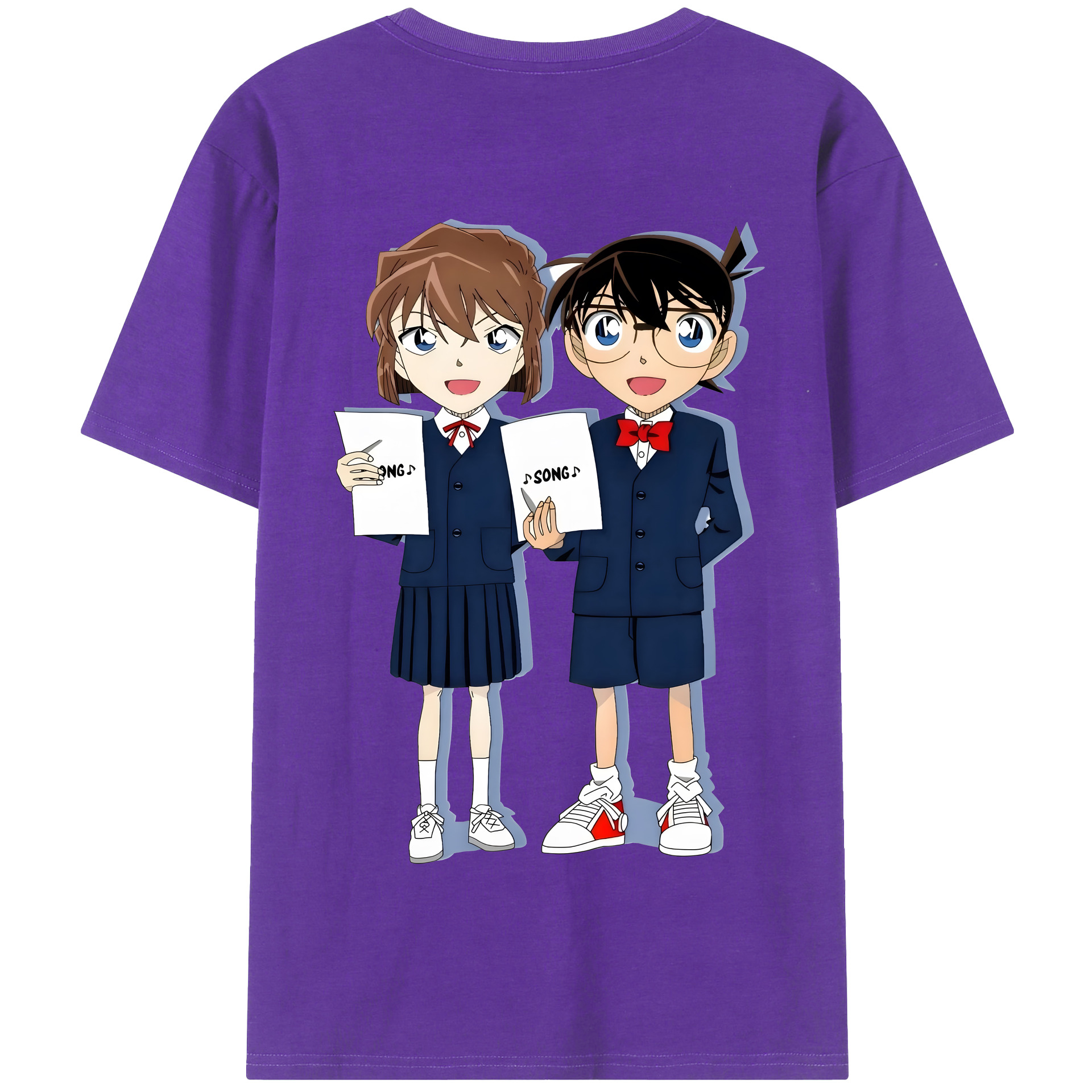 （画像用） 名探偵コナン 灰原 哀 はいばら あい Detective Conan Anita Hailey、Vi Graythorn Haibara Ai 綿100％半袖Tシャツ（背面プリント）