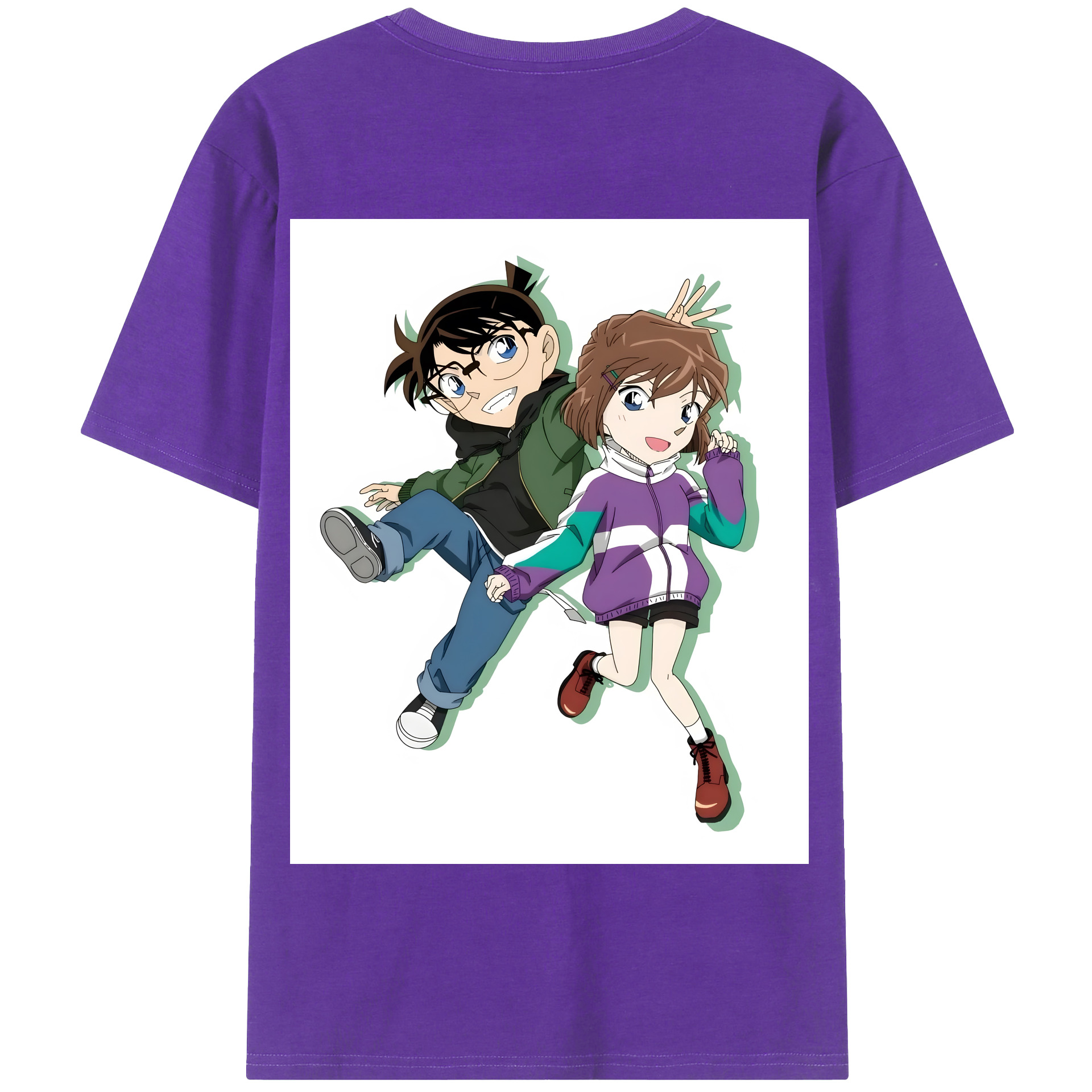 （画像用） 名探偵コナン 灰原 哀 はいばら あい Detective Conan Anita Hailey、Vi Graythorn Haibara Ai 綿100％半袖Tシャツ（背面プリント）