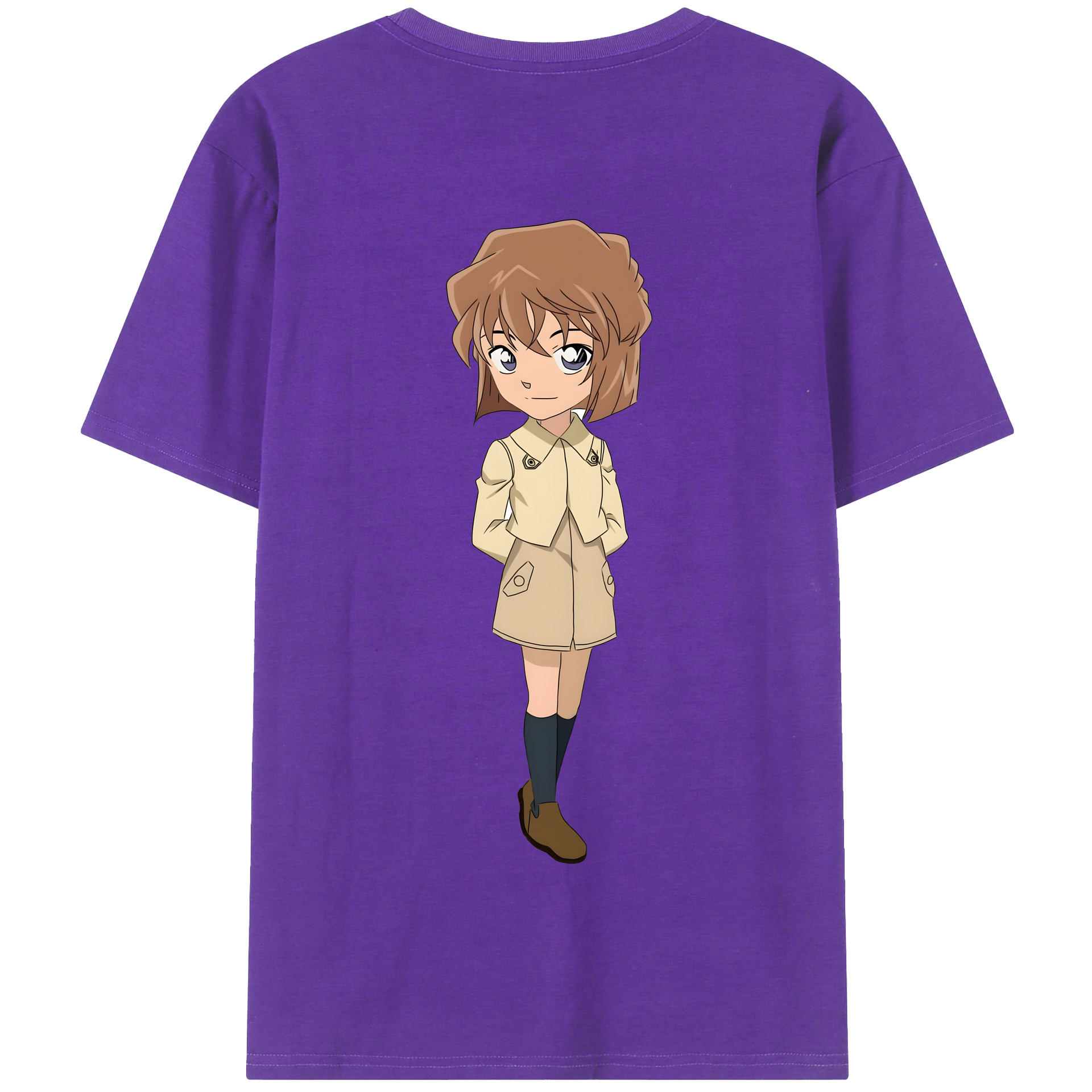 （画像用） 名探偵コナン 灰原 哀 はいばら あい Detective Conan Anita Hailey、Vi Graythorn Haibara Ai 綿100％半袖Tシャツ（背面プリント）