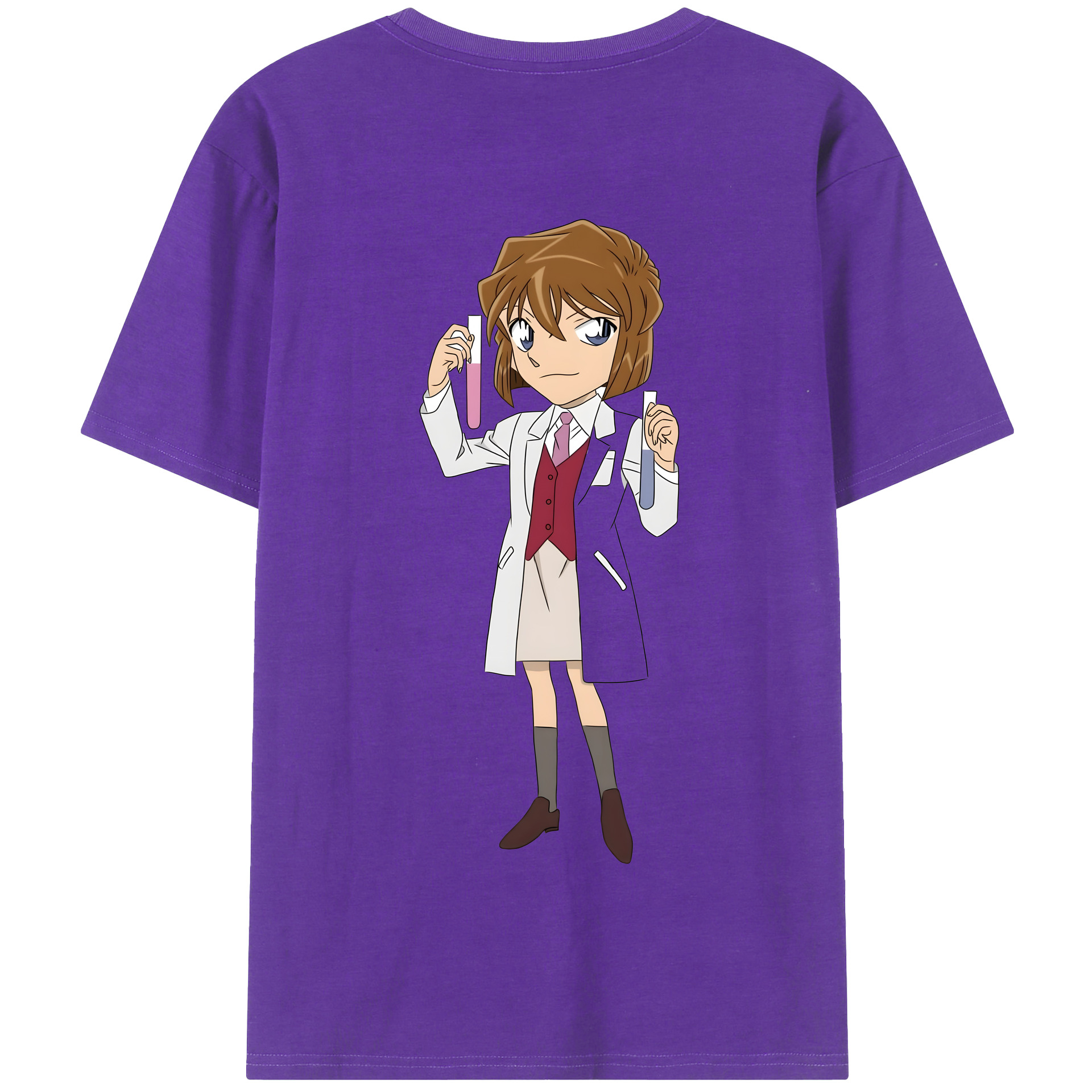 （画像用） 名探偵コナン 灰原 哀 はいばら あい Detective Conan Anita Hailey、Vi Graythorn Haibara Ai 綿100％半袖Tシャツ（背面プリント）