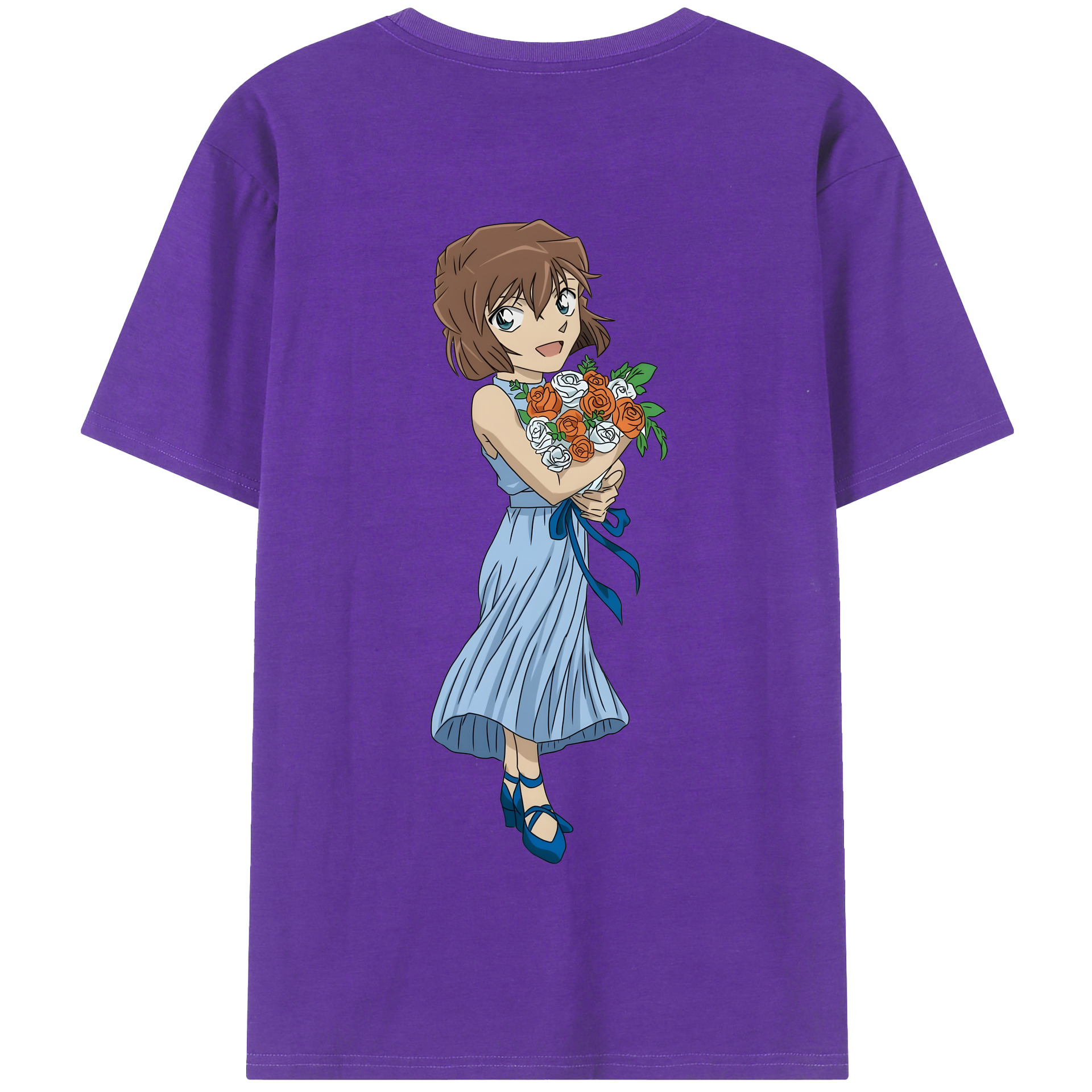 （画像用） 名探偵コナン 灰原 哀 はいばら あい Detective Conan Anita Hailey、Vi Graythorn Haibara Ai 綿100％半袖Tシャツ（背面プリント）