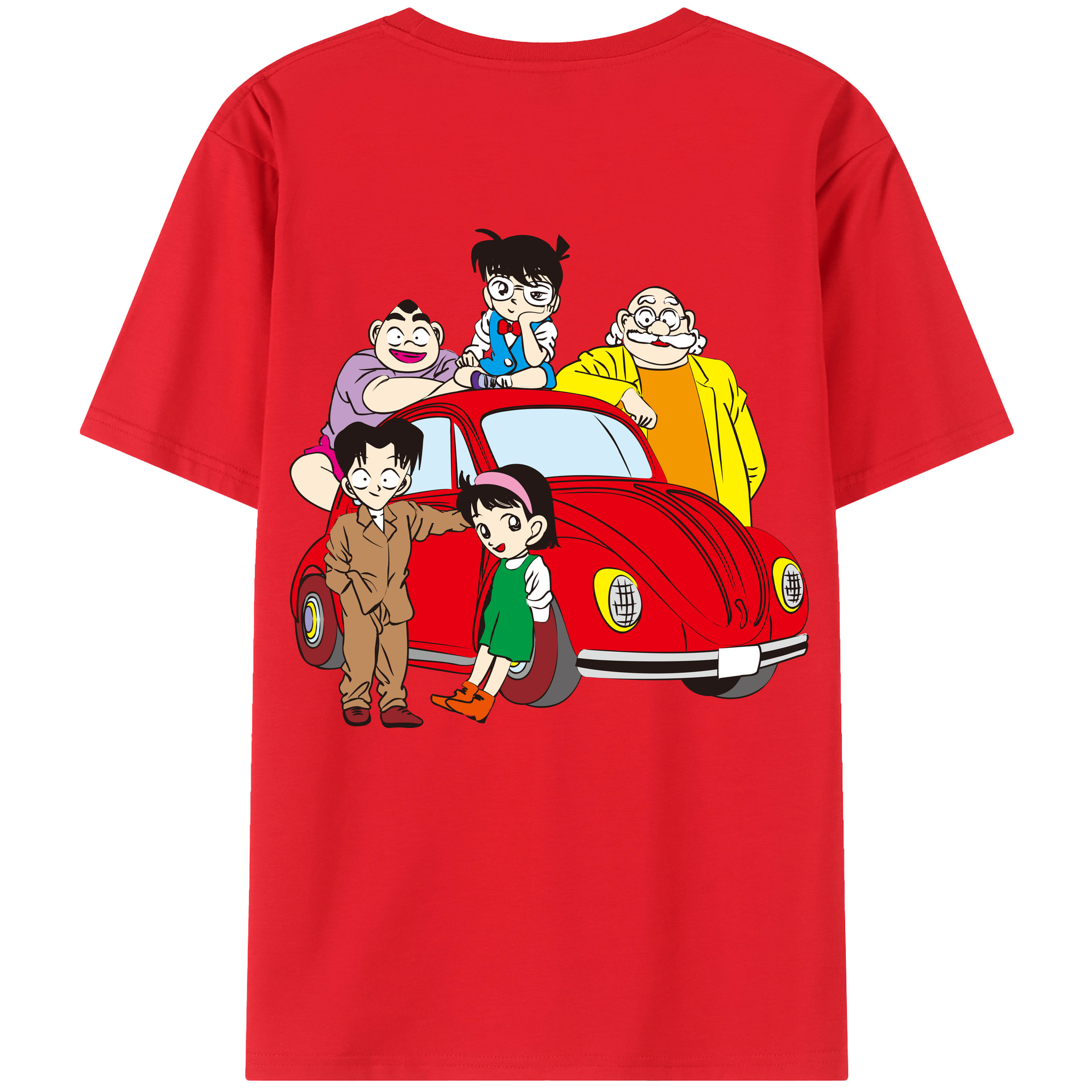 （画像用） 名探偵コナン Detective Conan 綿100％半袖Tシャツ（背面プリント）