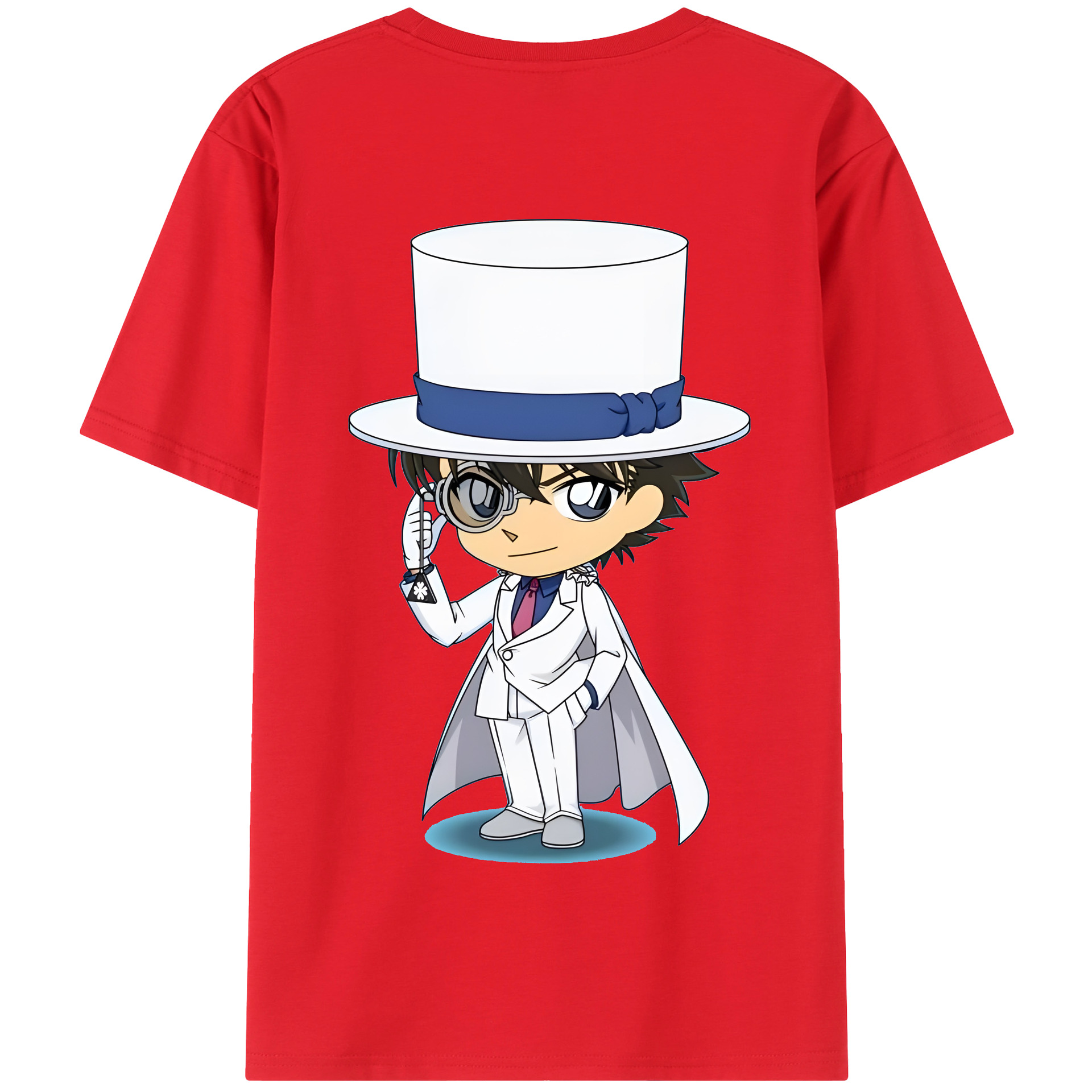 （画像用） 名探偵コナン くろば かいと Detective Conan Kuroba Kaito 綿100％半袖Tシャツ（背面プリント）