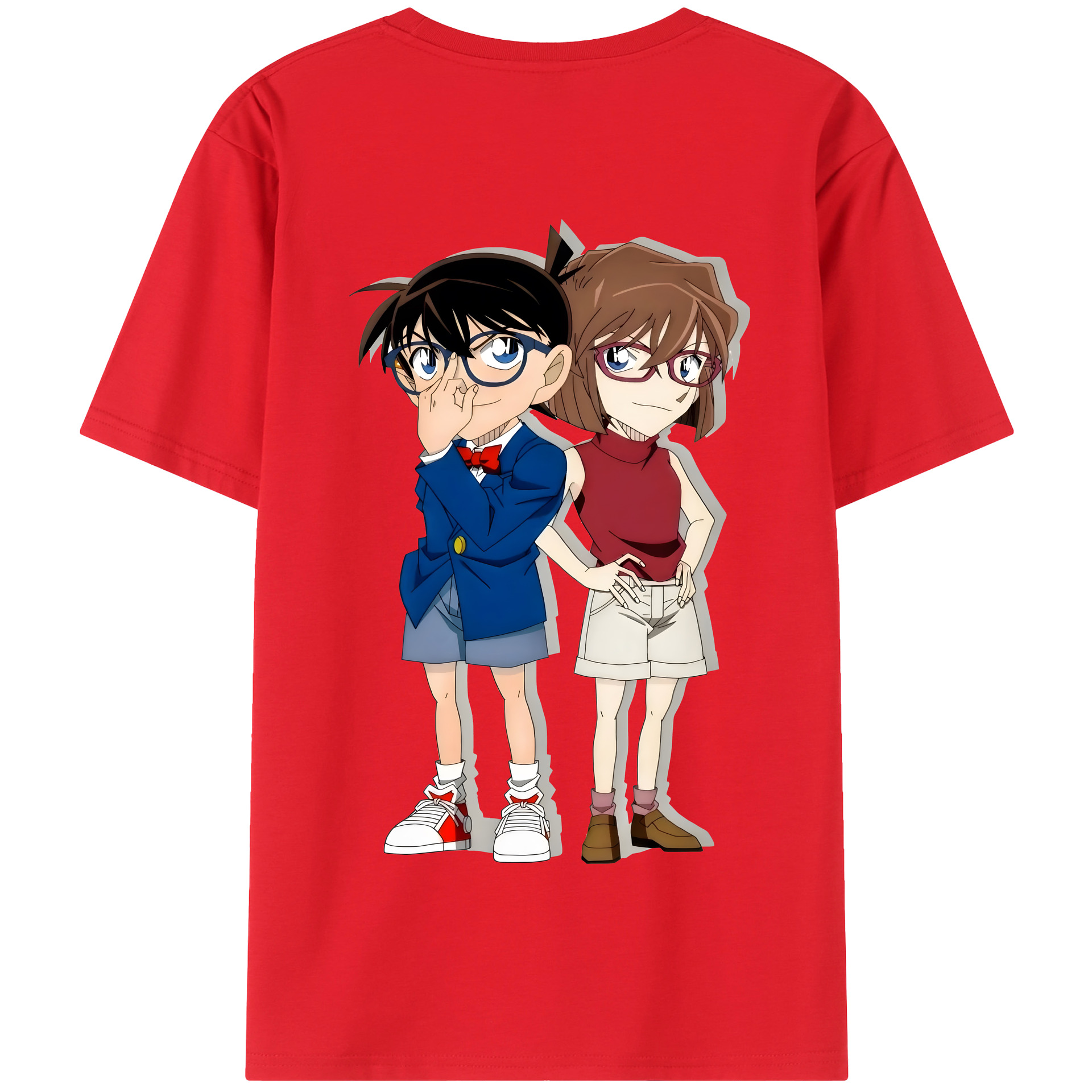 （画像用） 名探偵コナン 灰原 哀 はいばら あい Detective Conan Anita Hailey、Vi Graythorn Haibara Ai 綿100％半袖Tシャツ（背面プリント）