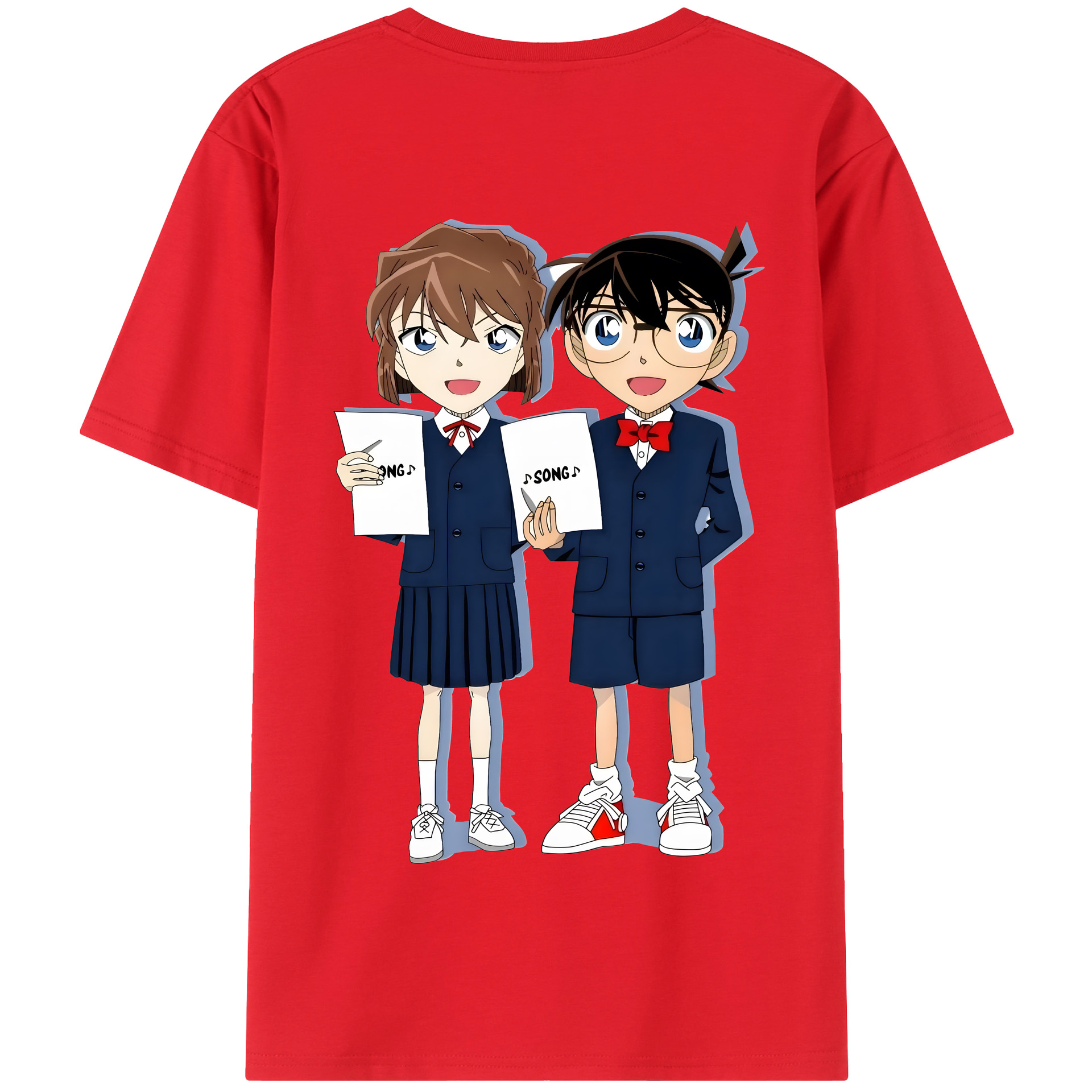 （画像用） 名探偵コナン 灰原 哀 はいばら あい Detective Conan Anita Hailey、Vi Graythorn Haibara Ai 綿100％半袖Tシャツ（背面プリント）