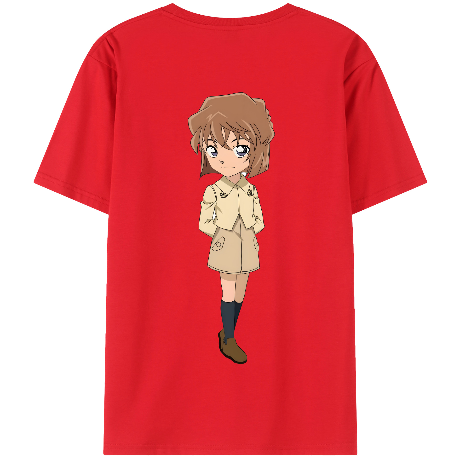 （画像用） 名探偵コナン 灰原 哀 はいばら あい Detective Conan Anita Hailey、Vi Graythorn Haibara Ai 綿100％半袖Tシャツ（背面プリント）