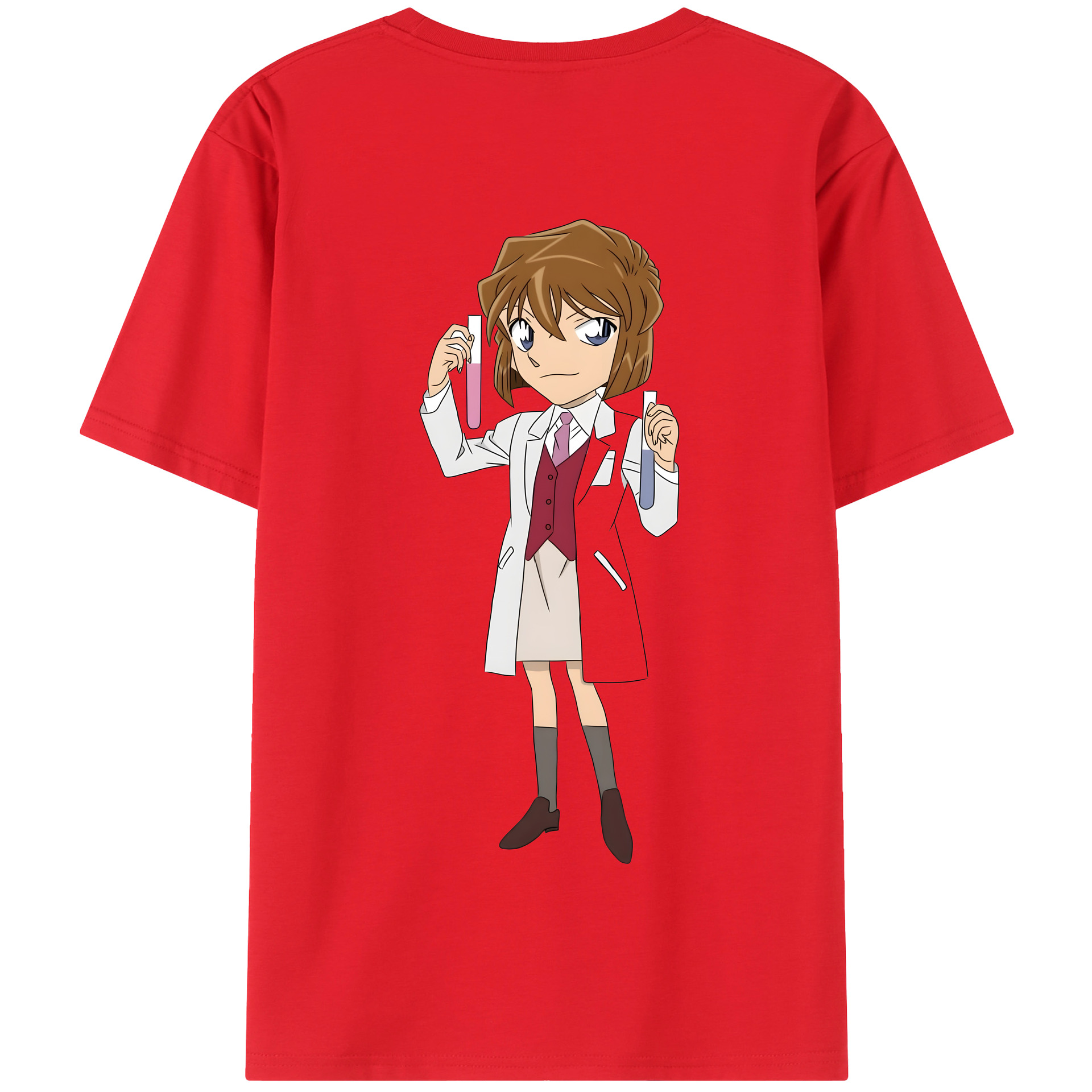 （画像用） 名探偵コナン 灰原 哀 はいばら あい Detective Conan Anita Hailey、Vi Graythorn Haibara Ai 綿100％半袖Tシャツ（背面プリント）
