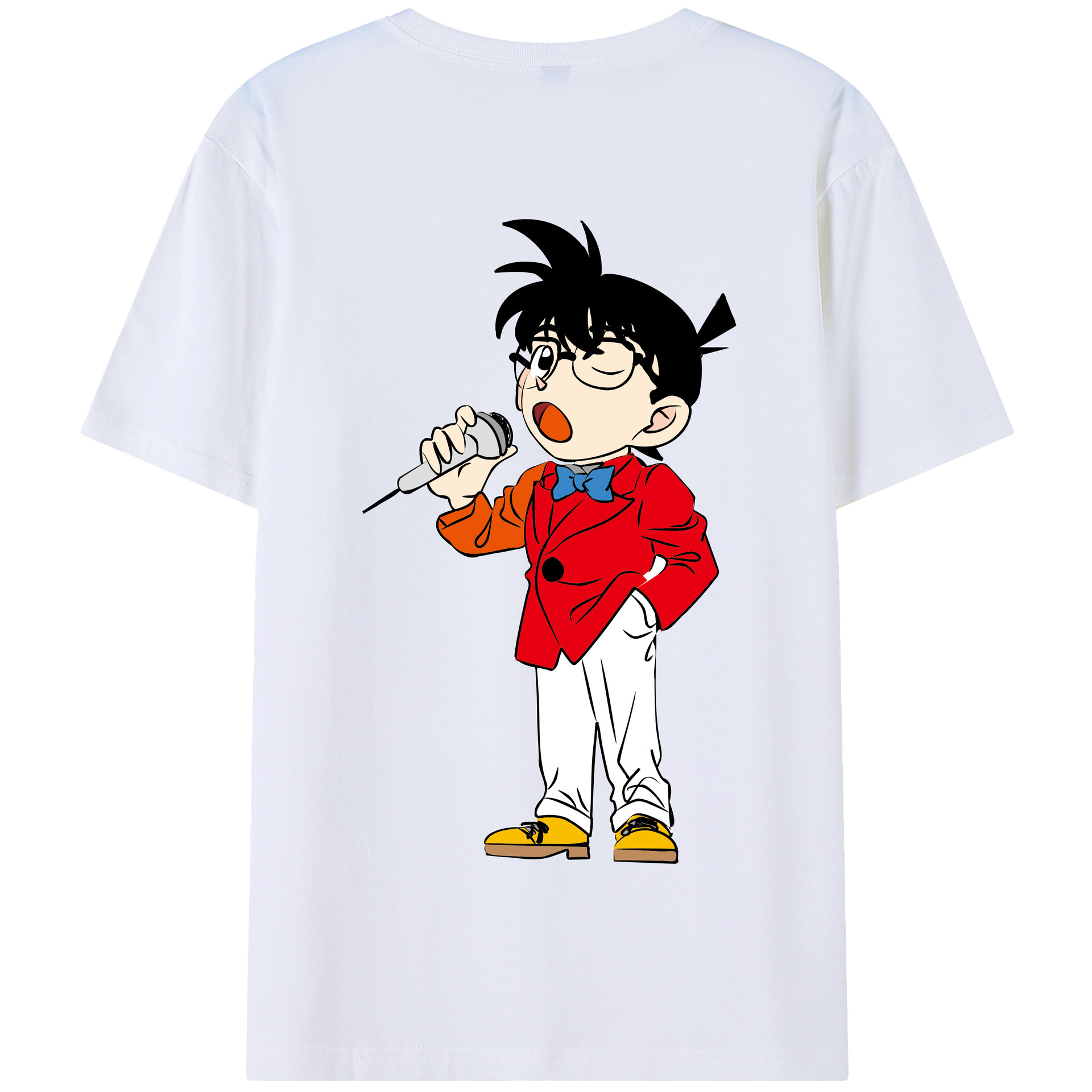 （画像用） 名探偵コナン 江戸川 コナン Detective Conan Conan Edogawa 綿100％半袖Tシャツ（背面プリント）