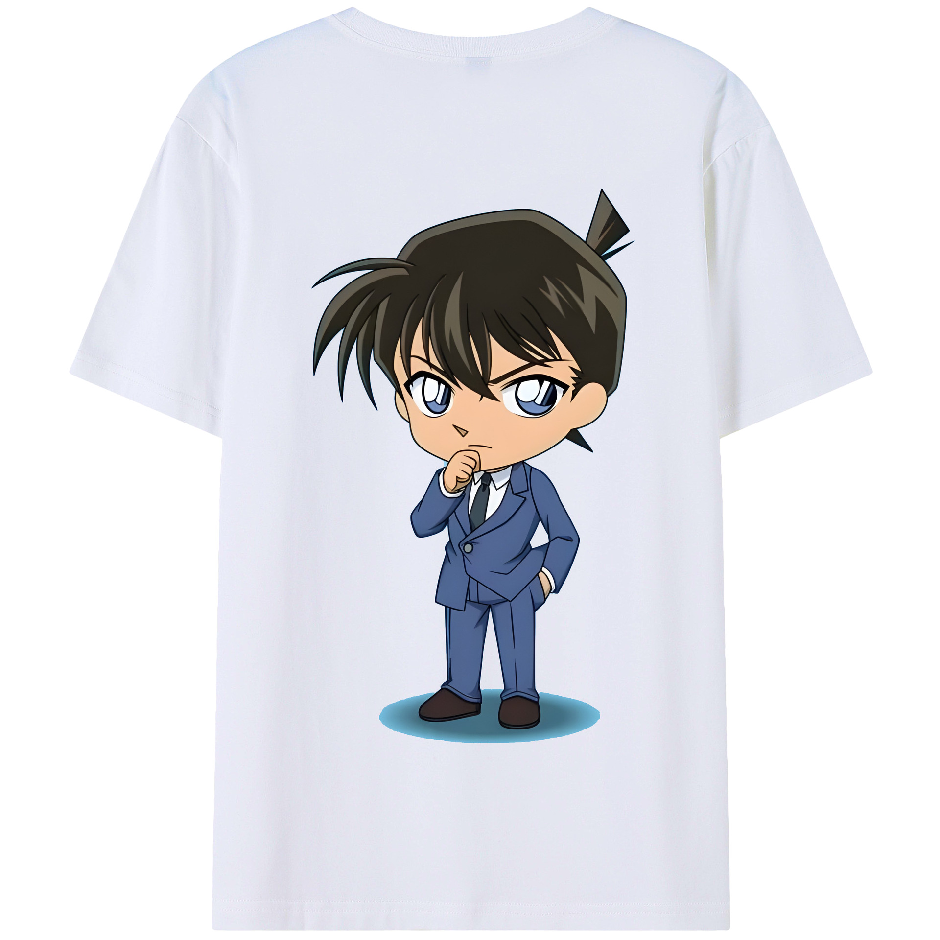 （画像用） 名探偵コナン 江戸川 コナン Detective Conan Conan Edogawa 綿100％半袖Tシャツ（背面プリント）