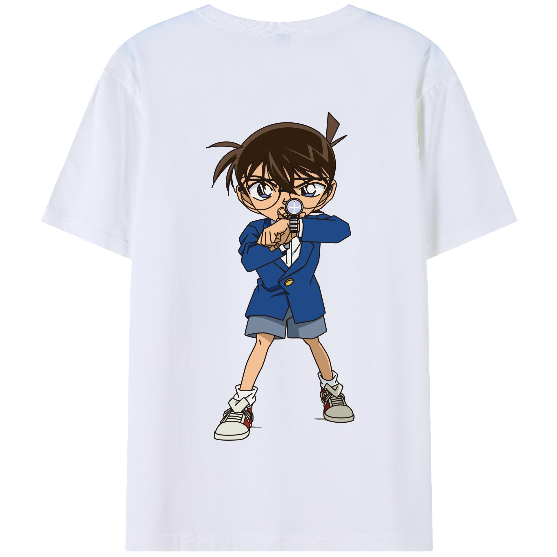 （画像用） 名探偵コナン 江戸川 コナン Detective Conan Conan Edogawa 綿100％半袖Tシャツ（背面プリント）