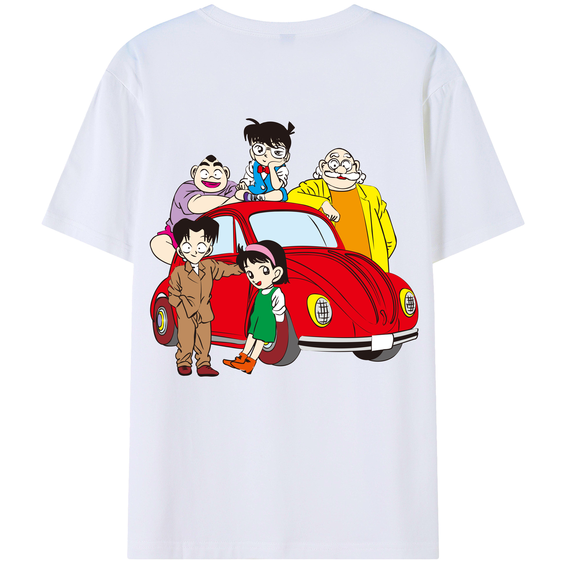 （画像用） 名探偵コナン Detective Conan 綿100％半袖Tシャツ（背面プリント）