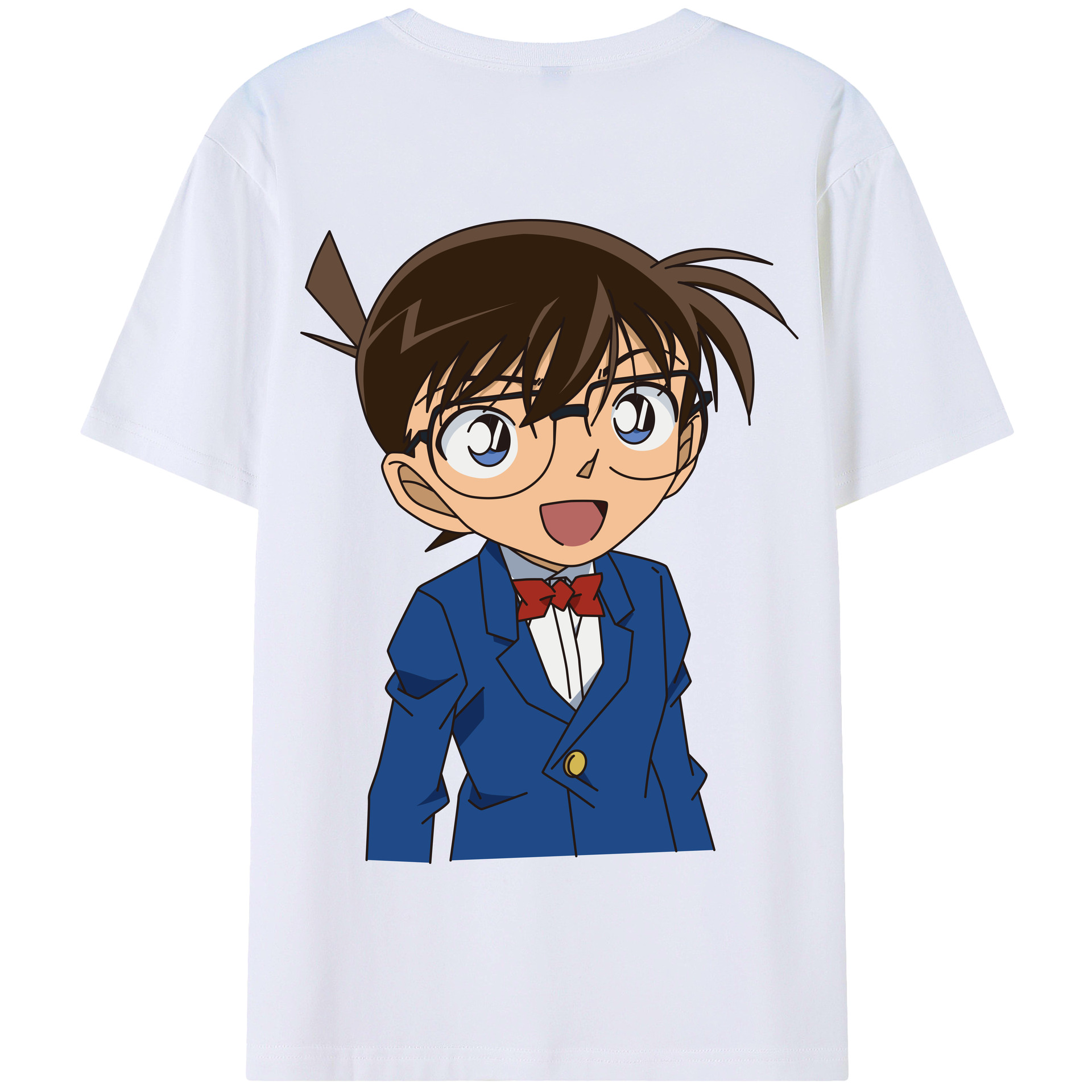（画像用） 名探偵コナン 江戸川 コナン Detective Conan Conan Edogawa 綿100％半袖Tシャツ（背面プリント）