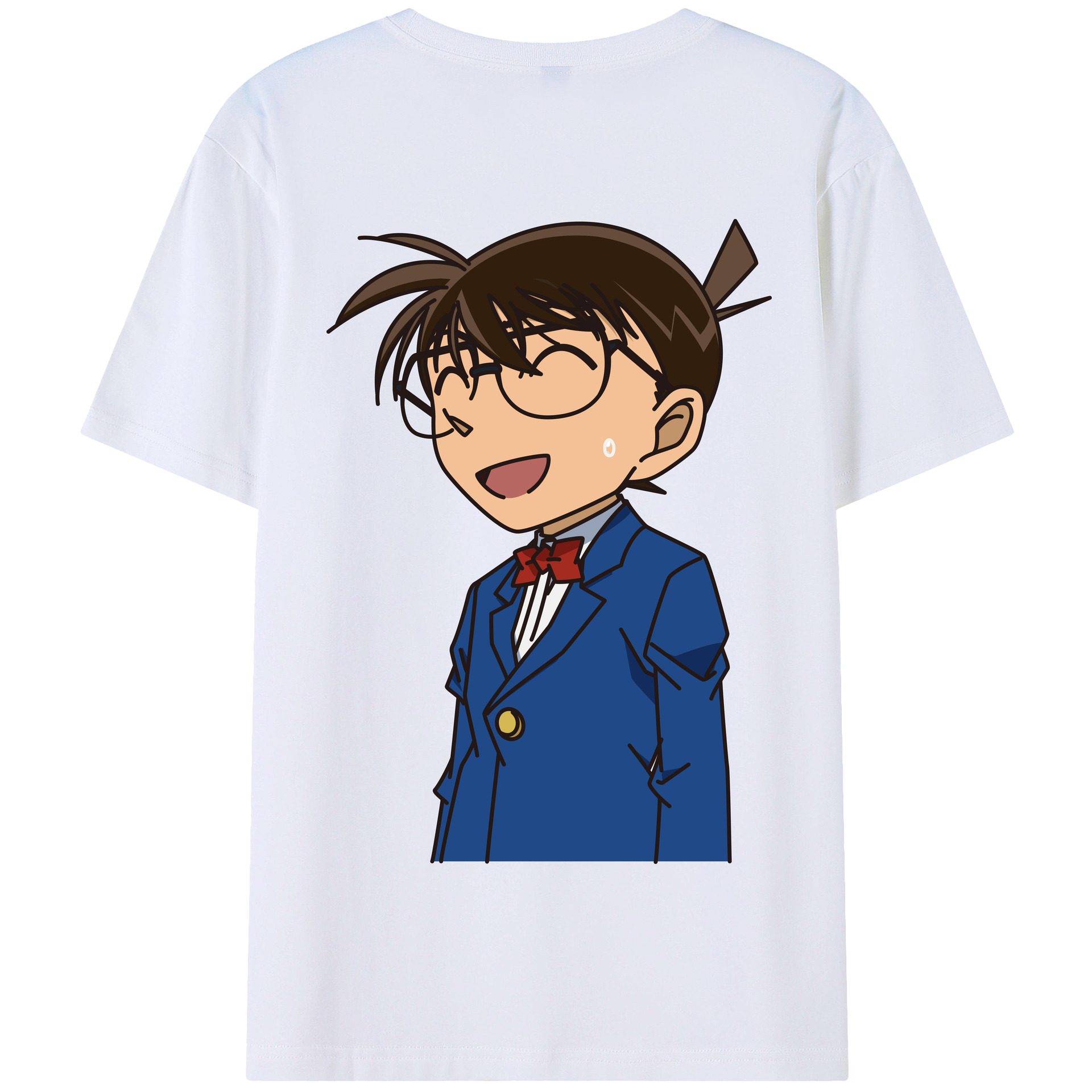 （画像用） 名探偵コナン 江戸川 コナン Detective Conan Conan Edogawa 綿100％半袖Tシャツ（背面プリント）