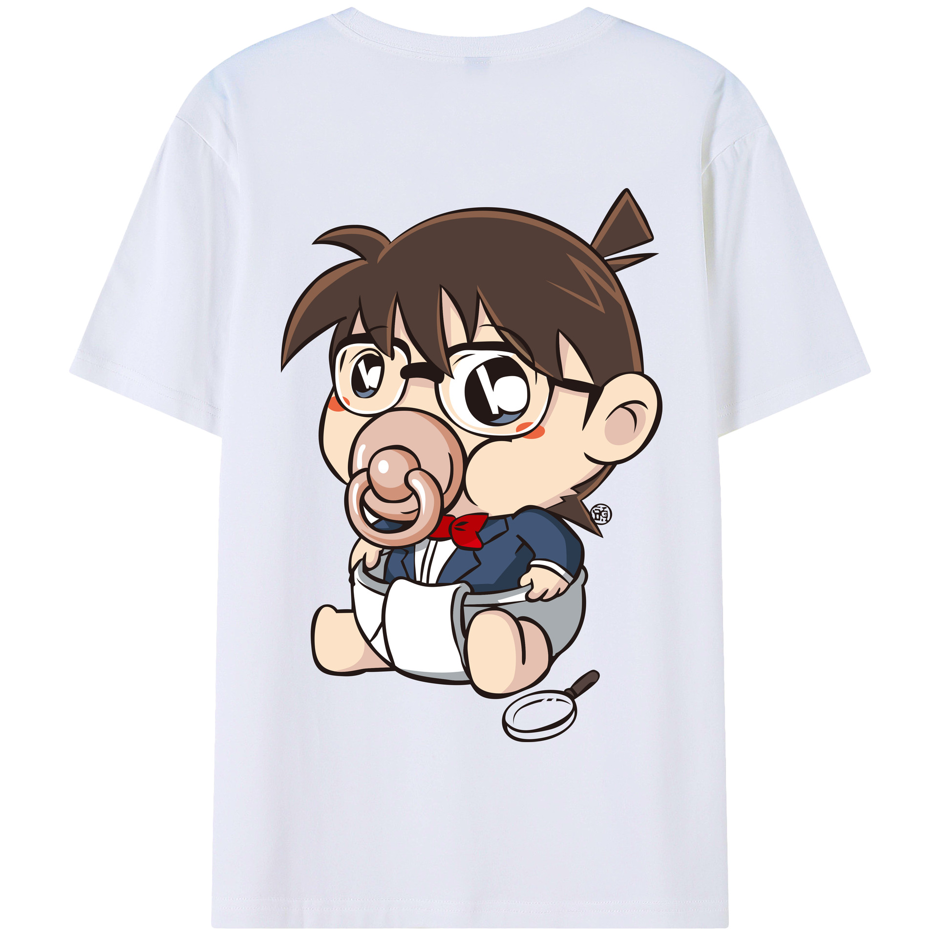 （画像用） 名探偵コナン 江戸川 コナン Detective Conan Conan Edogawa 綿100％半袖Tシャツ（背面プリント）