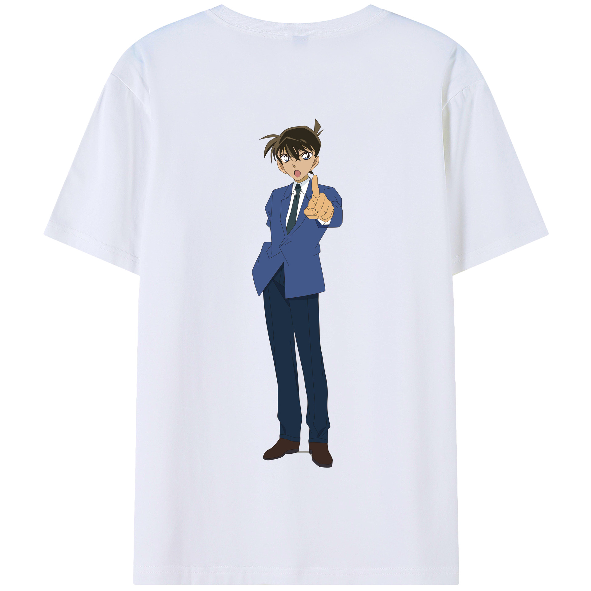 （画像用） 名探偵コナン 江戸川 コナン Detective Conan Conan Edogawa 綿100％半袖Tシャツ（背面プリント）