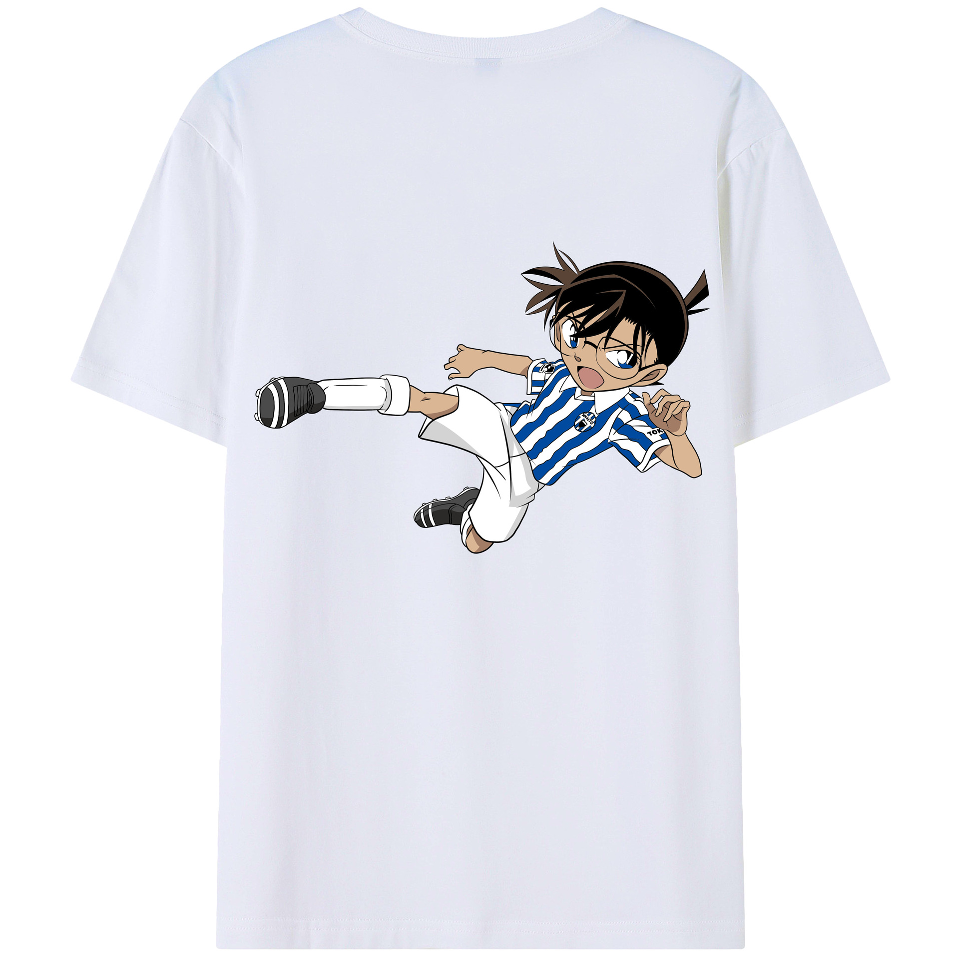 （画像用） 名探偵コナン 江戸川 コナン Detective Conan Conan Edogawa 綿100％半袖Tシャツ（背面プリント）