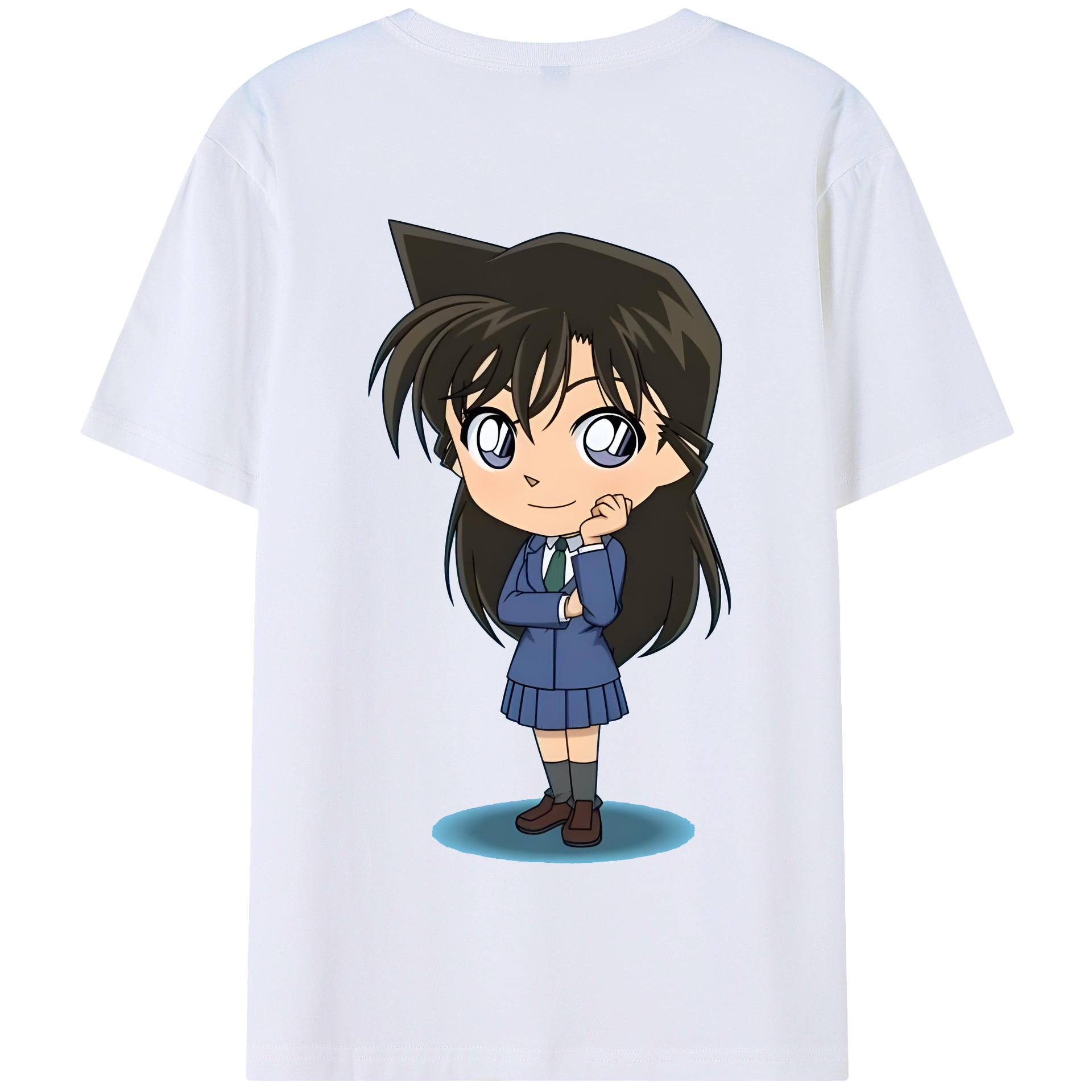 （画像用） 名探偵コナン 毛利 蘭 もうり らん、モーリ ラン Detective Conan Rachel Moore 綿100％半袖Tシャツ（背面プリント）