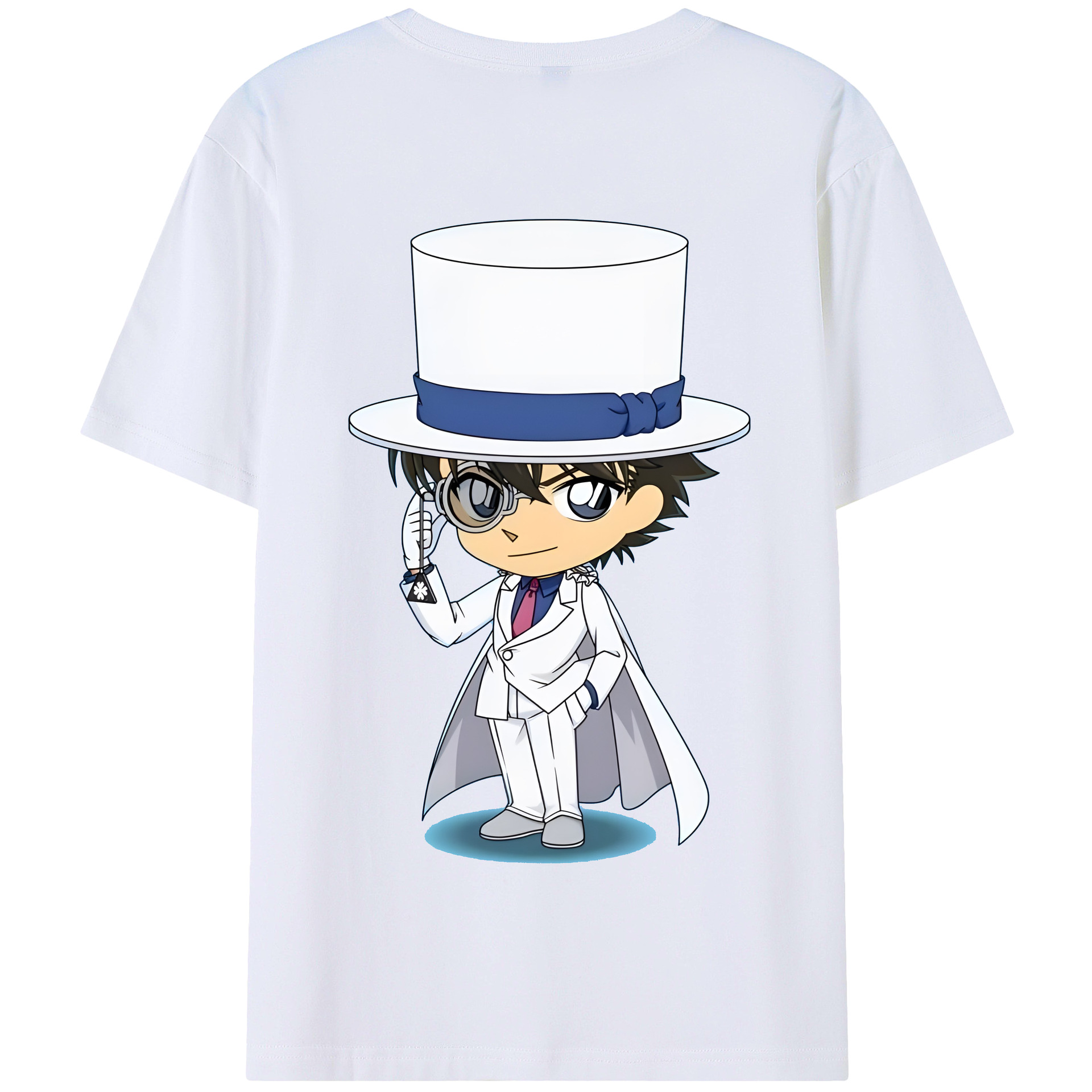 （画像用） 名探偵コナン くろば かいと Detective Conan Kuroba Kaito 綿100％半袖Tシャツ（背面プリント）