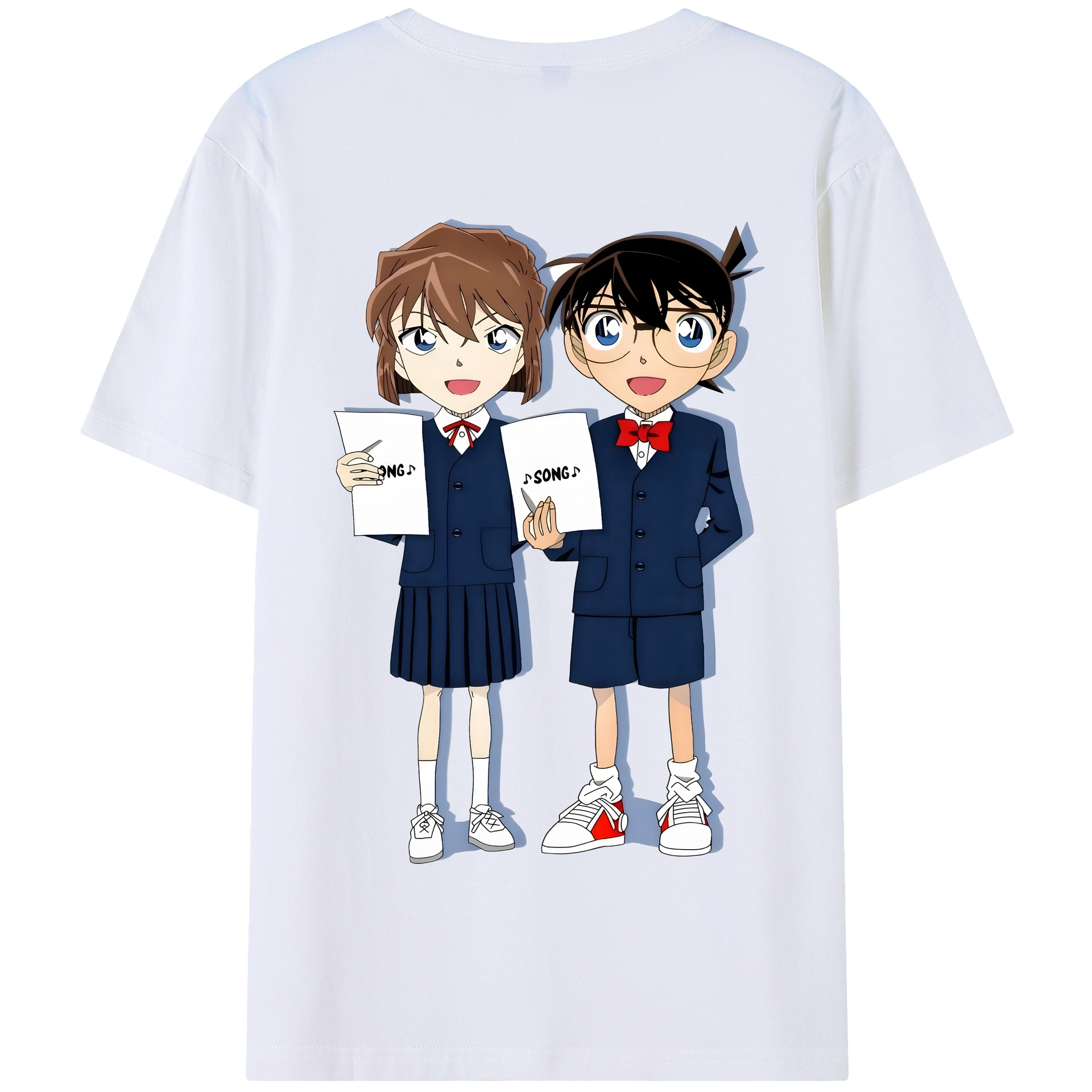 （画像用） 名探偵コナン 灰原 哀 はいばら あい Detective Conan Anita Hailey、Vi Graythorn Haibara Ai 綿100％半袖Tシャツ（背面プリント）
