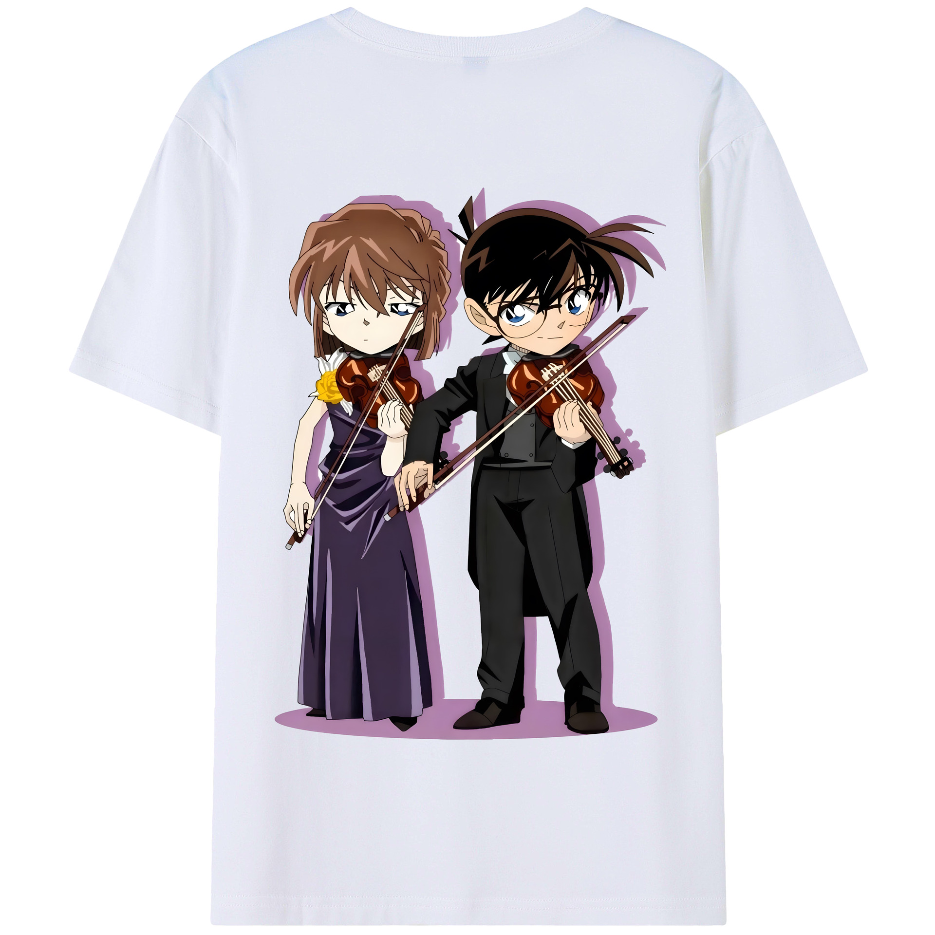 （画像用） 名探偵コナン 灰原 哀 はいばら あい Detective Conan Anita Hailey、Vi Graythorn Haibara Ai 綿100％半袖Tシャツ（背面プリント）